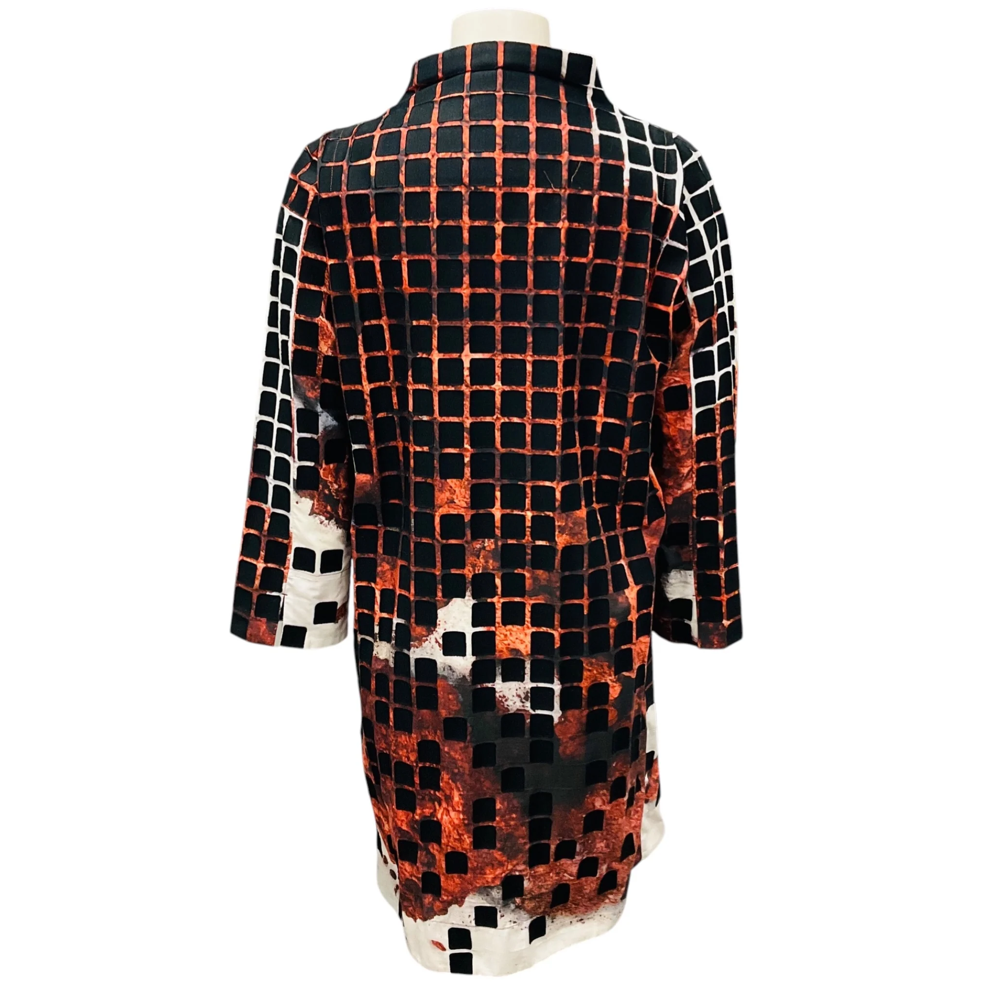 Issey Miyake White / Rust Spectrum Cube Coat - Image 3