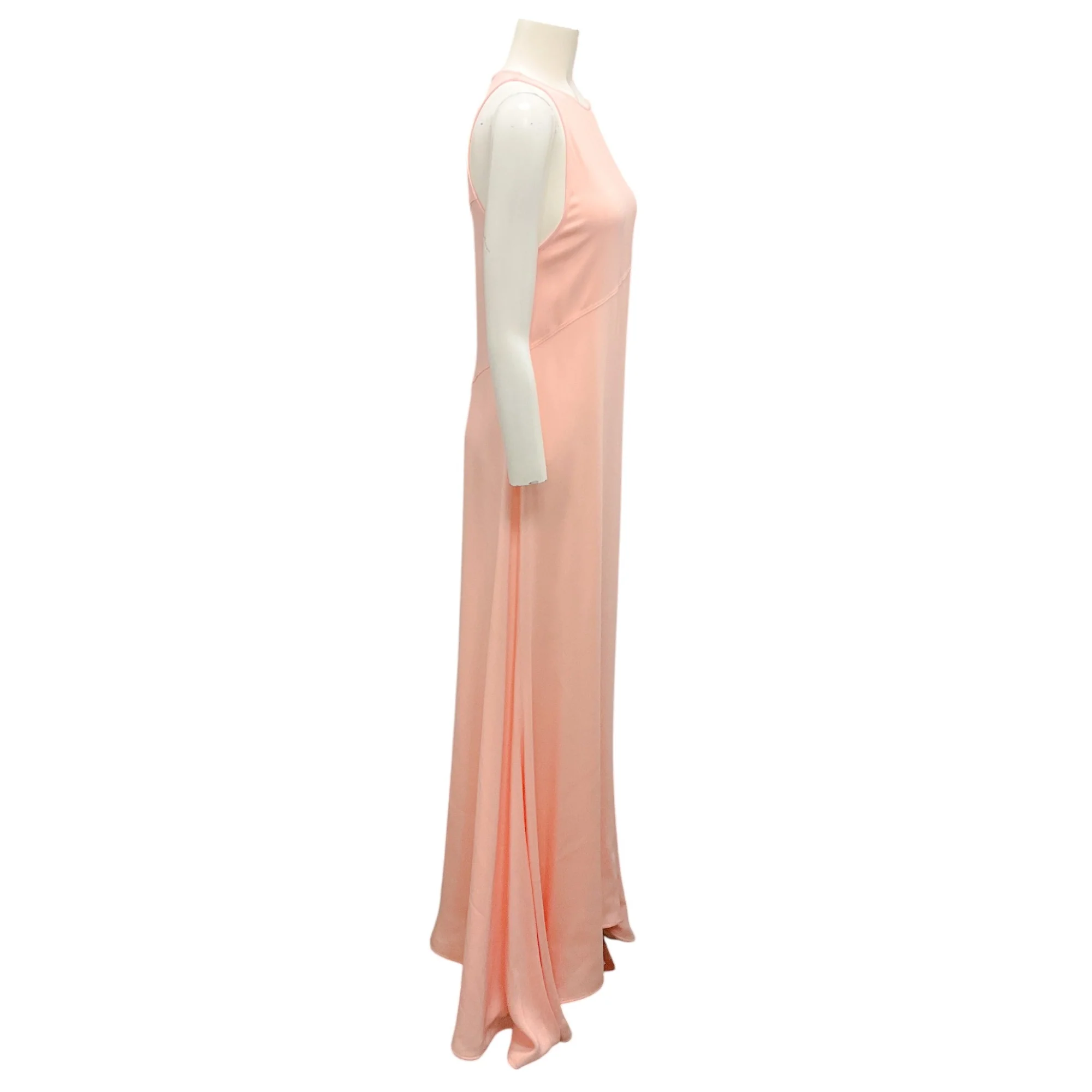 Jil Sander Light Pink 2023 Sleeveless Crepe Maxi Dress - Image 2