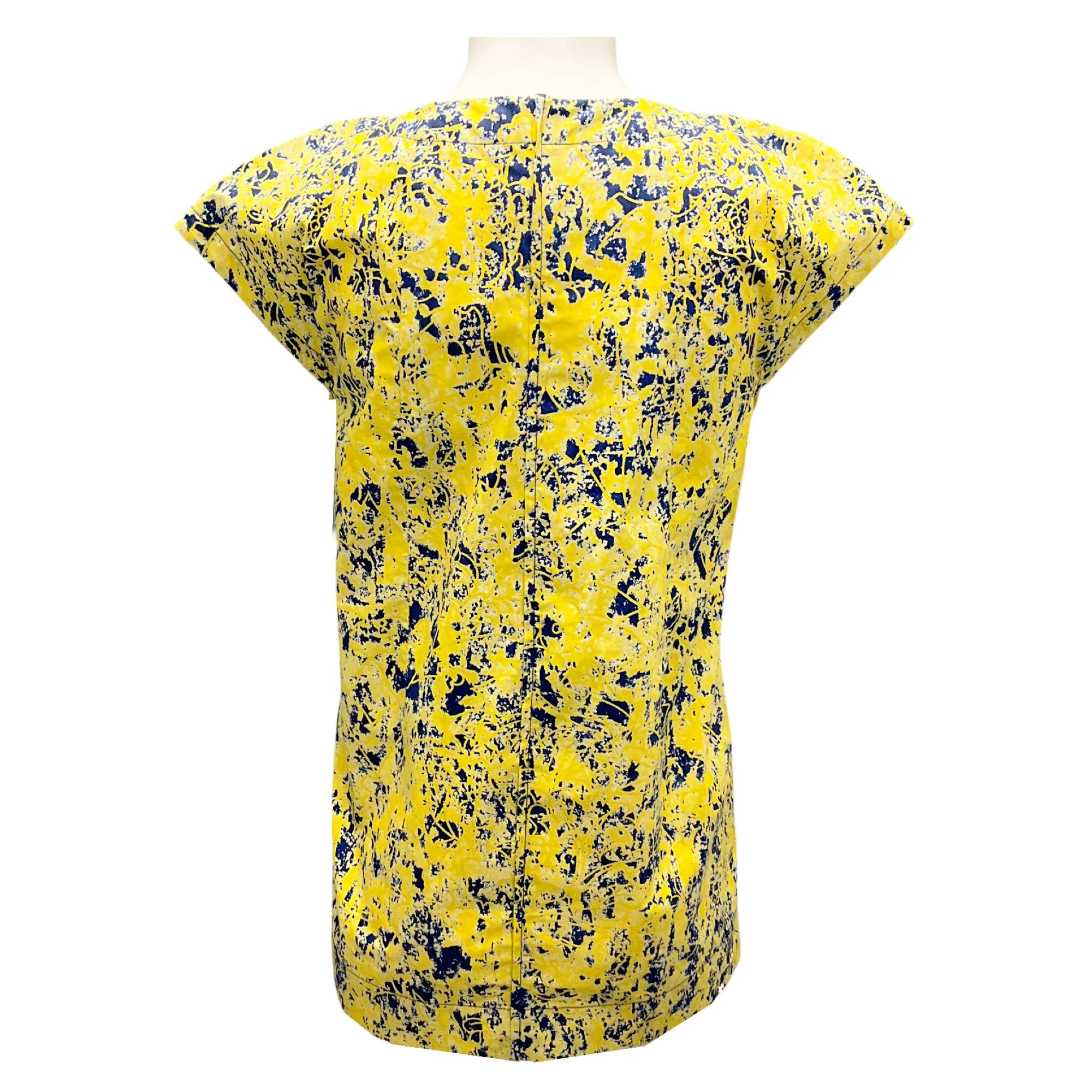 Jil Sander Yellow / Blue Printed Cotton Top - Image 3