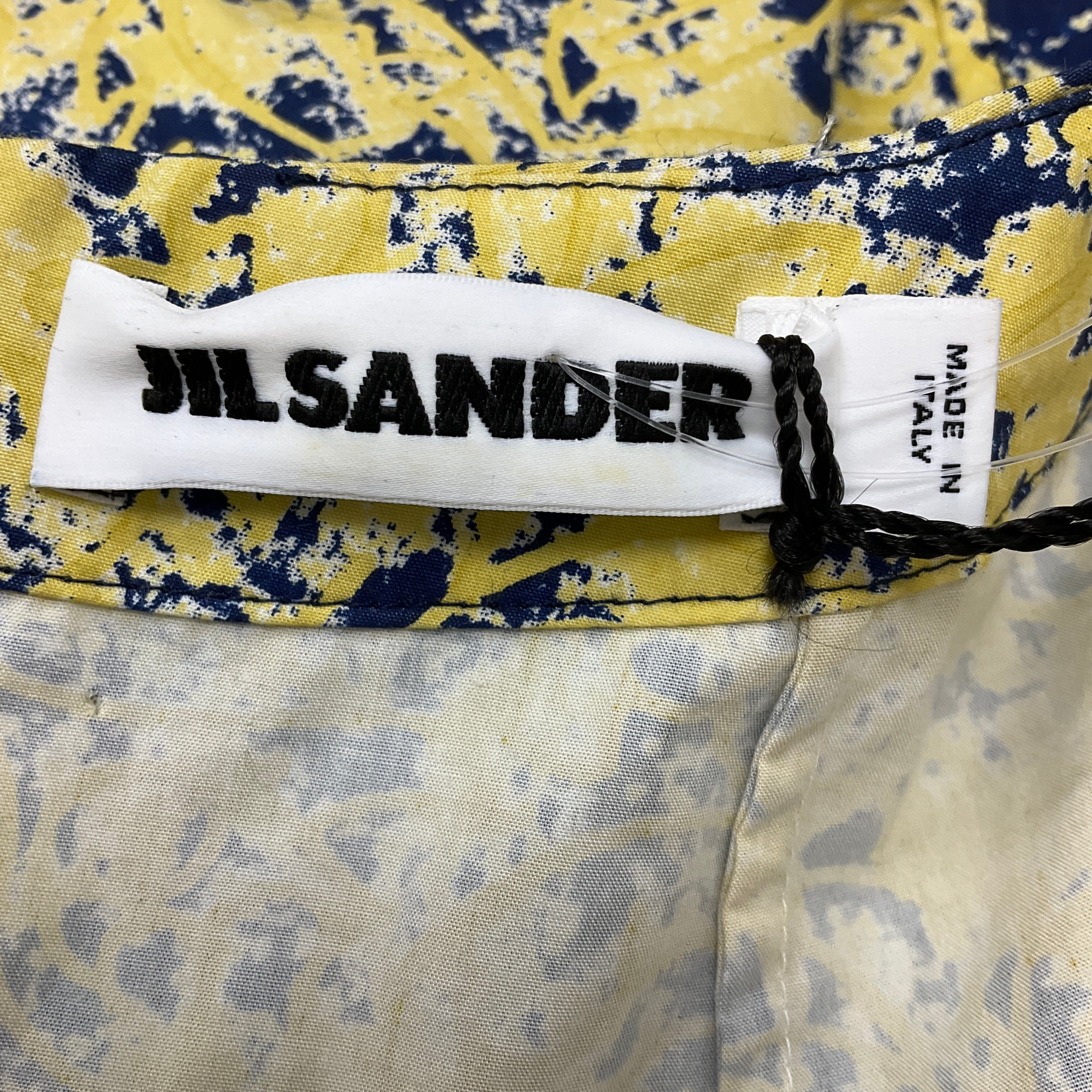 Jil Sander Yellow / Blue Printed Cotton Top - Image 4