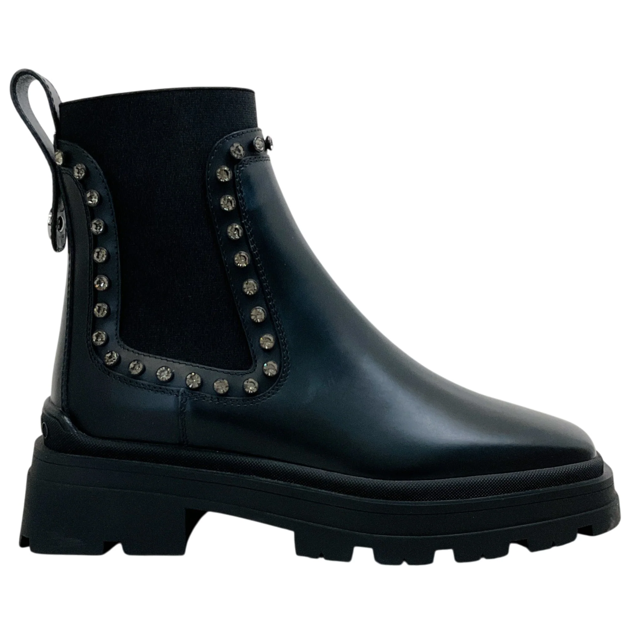Jimmy Choo Black Diamond Leather Veronique 45 Boots - Image 2