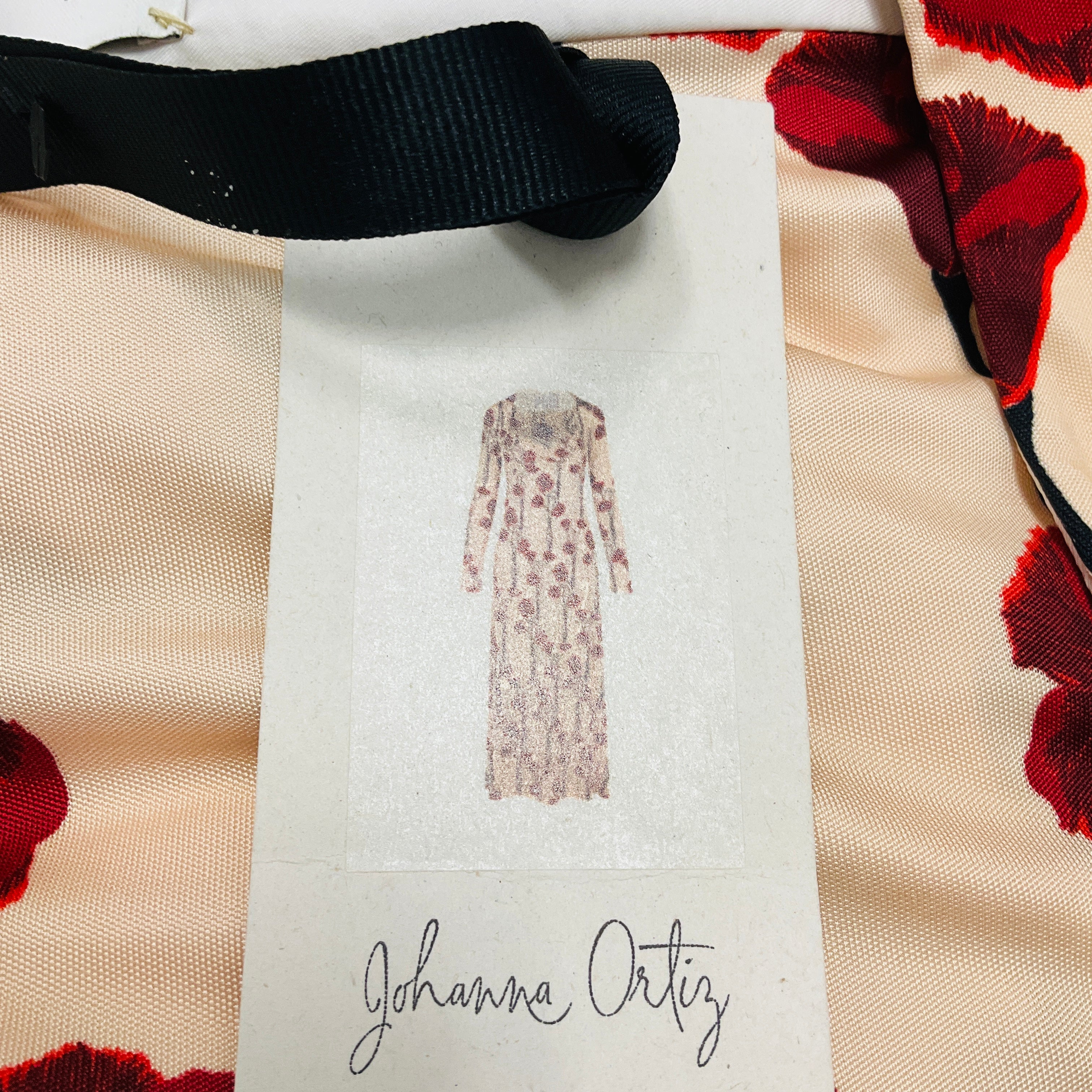 Johanna Ortiz Ecru / Red / Black Papver Somniferum Scarlet Letter Ankle Dress - Image 5