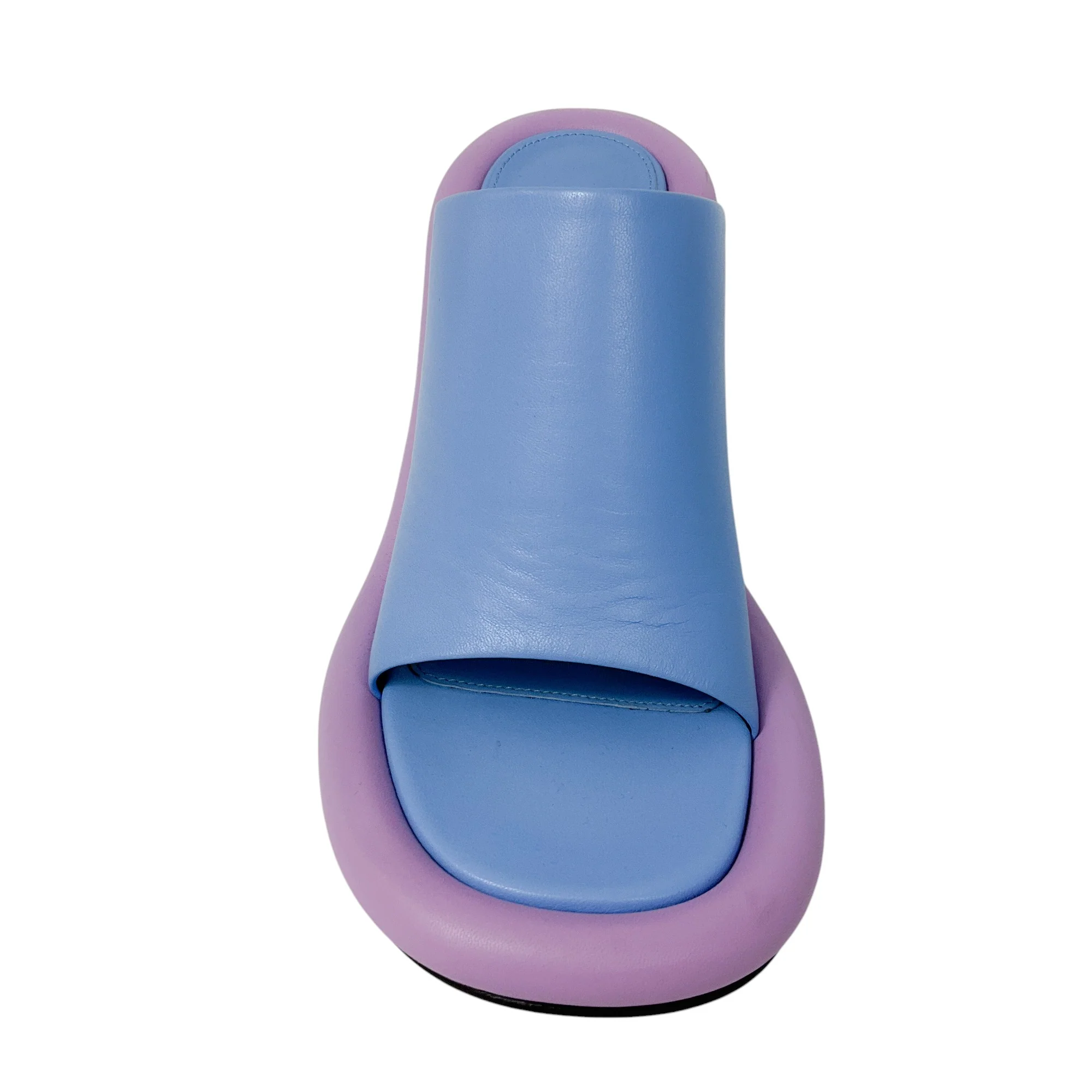 JW Anderson Blue / Lilac / Black Leather Bumper Mule Sandals - Image 4