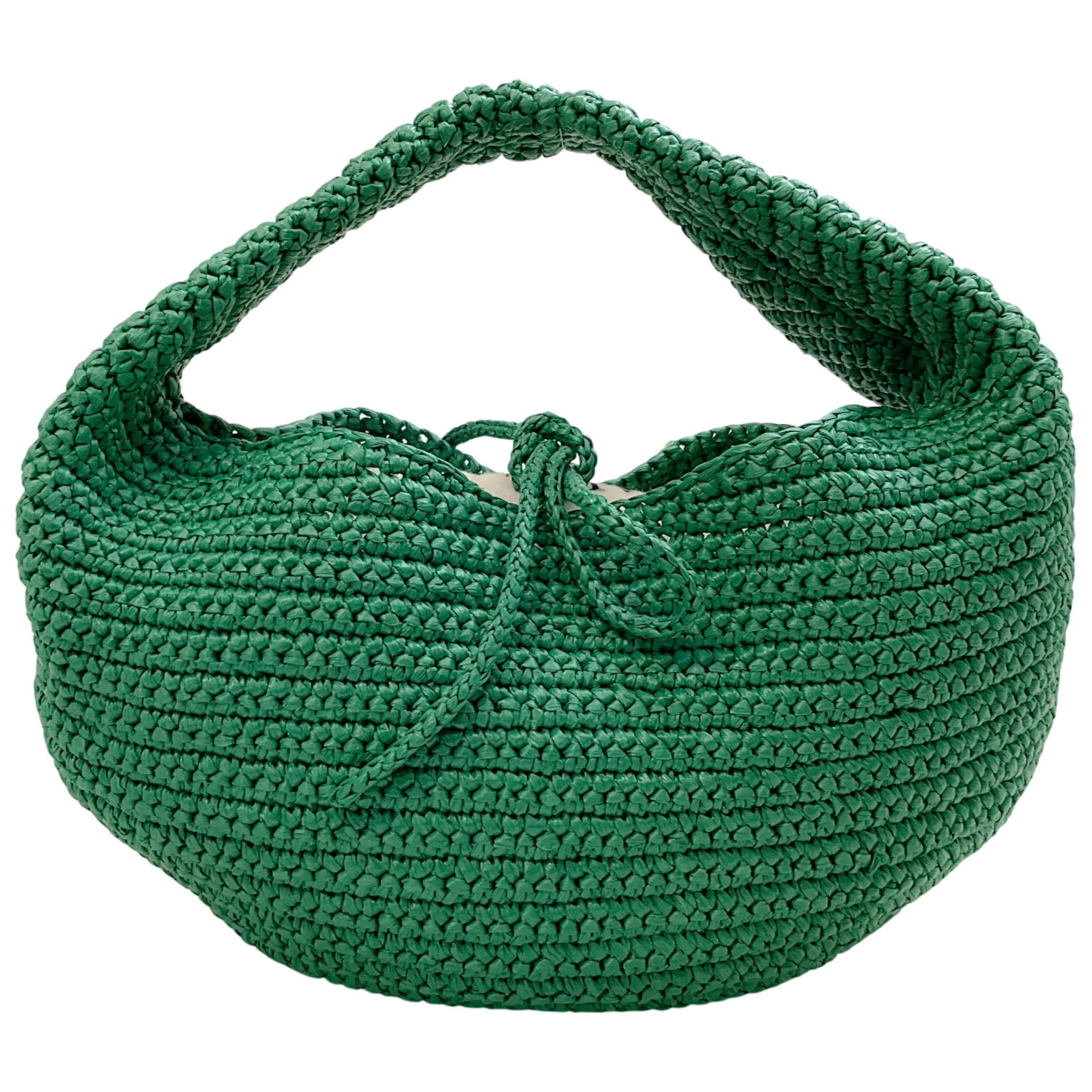 Khaite Green Raffia Medium Olivia Hobo Bag - Image 3