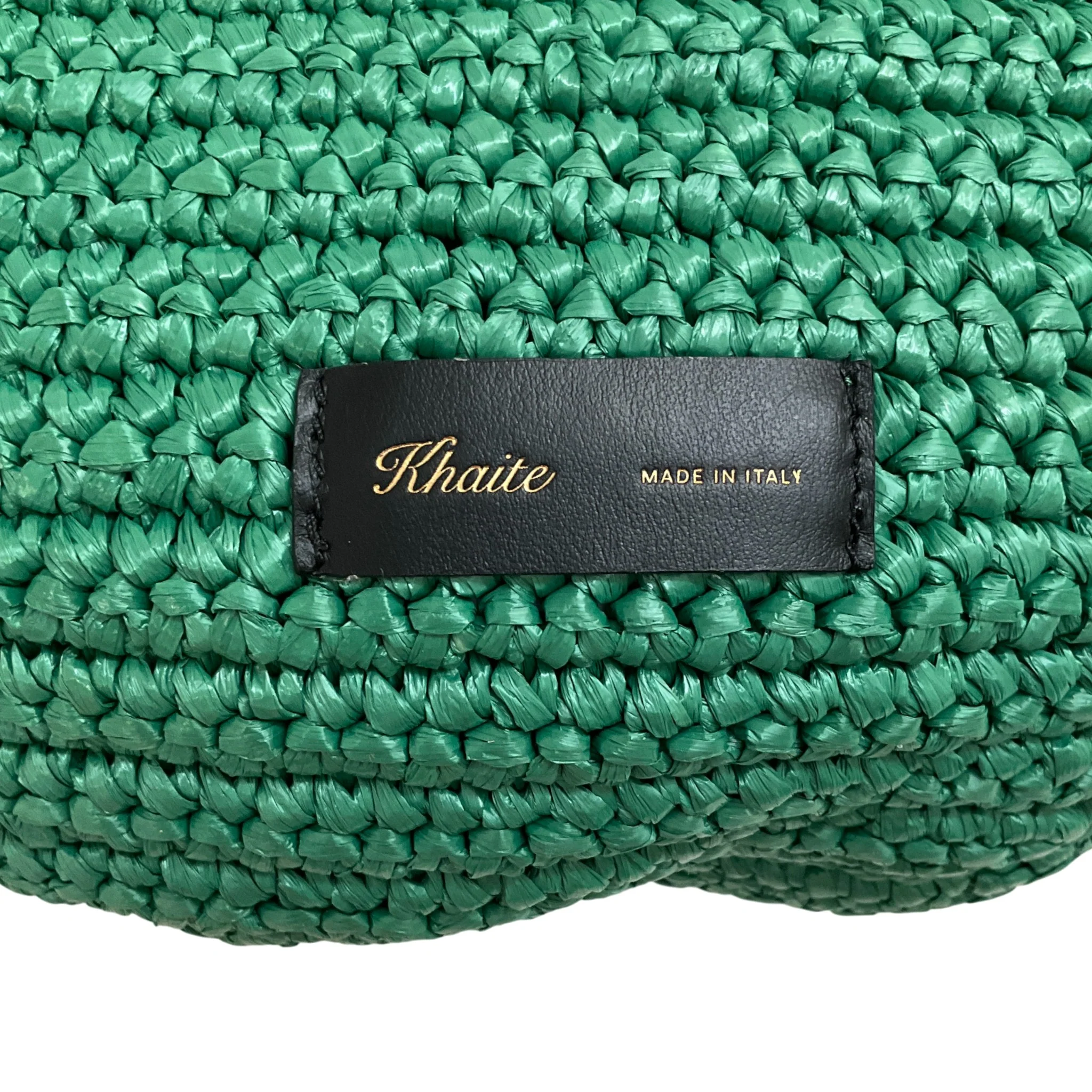 Khaite Green Raffia Medium Olivia Hobo Bag - Image 4
