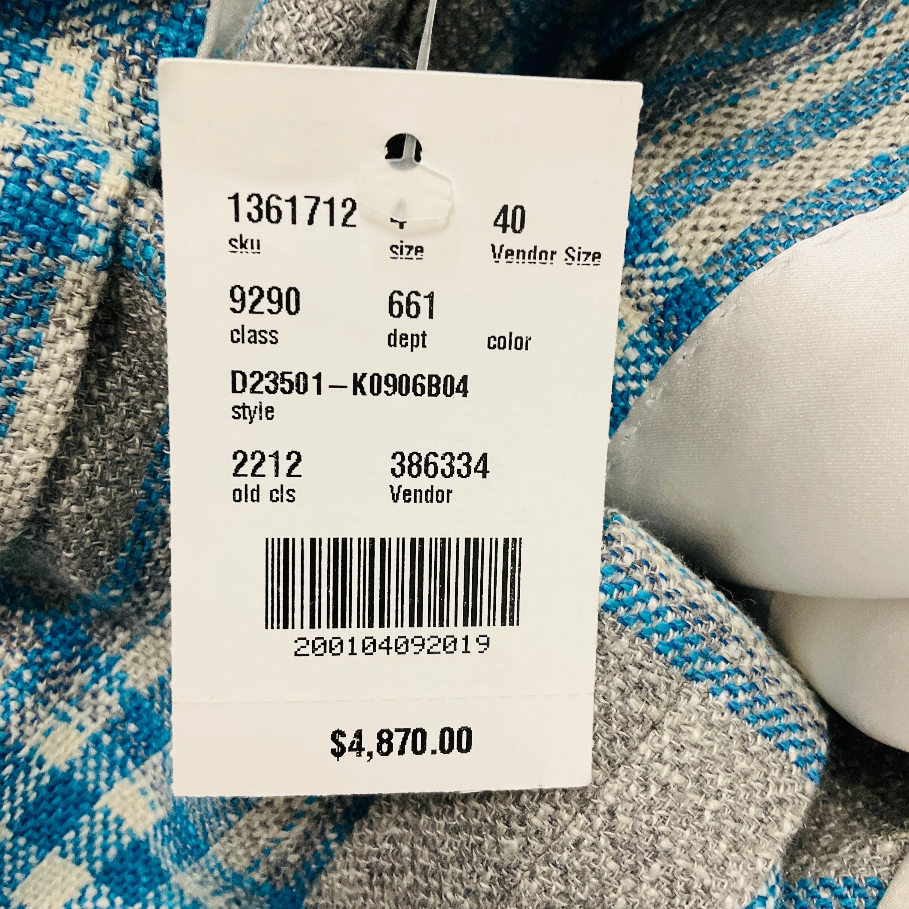 Kiton Grey / Blue Plaid Wool Blazer - Image 6