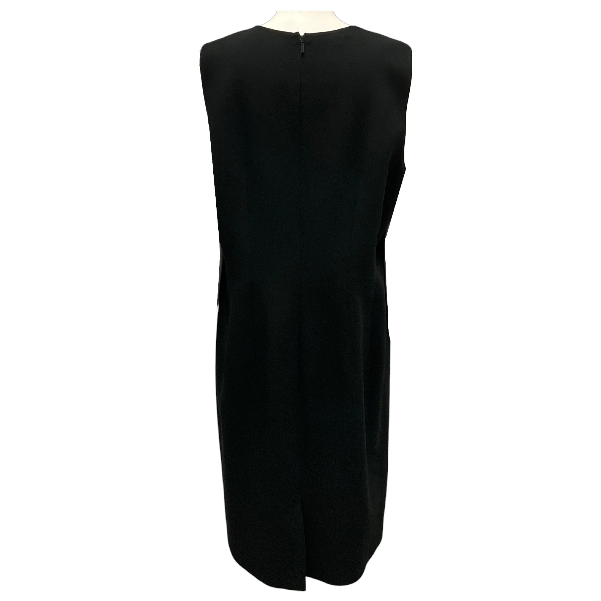 Lafayette 148 New York Black Finesse Crepe Sheath Dress - Image 3