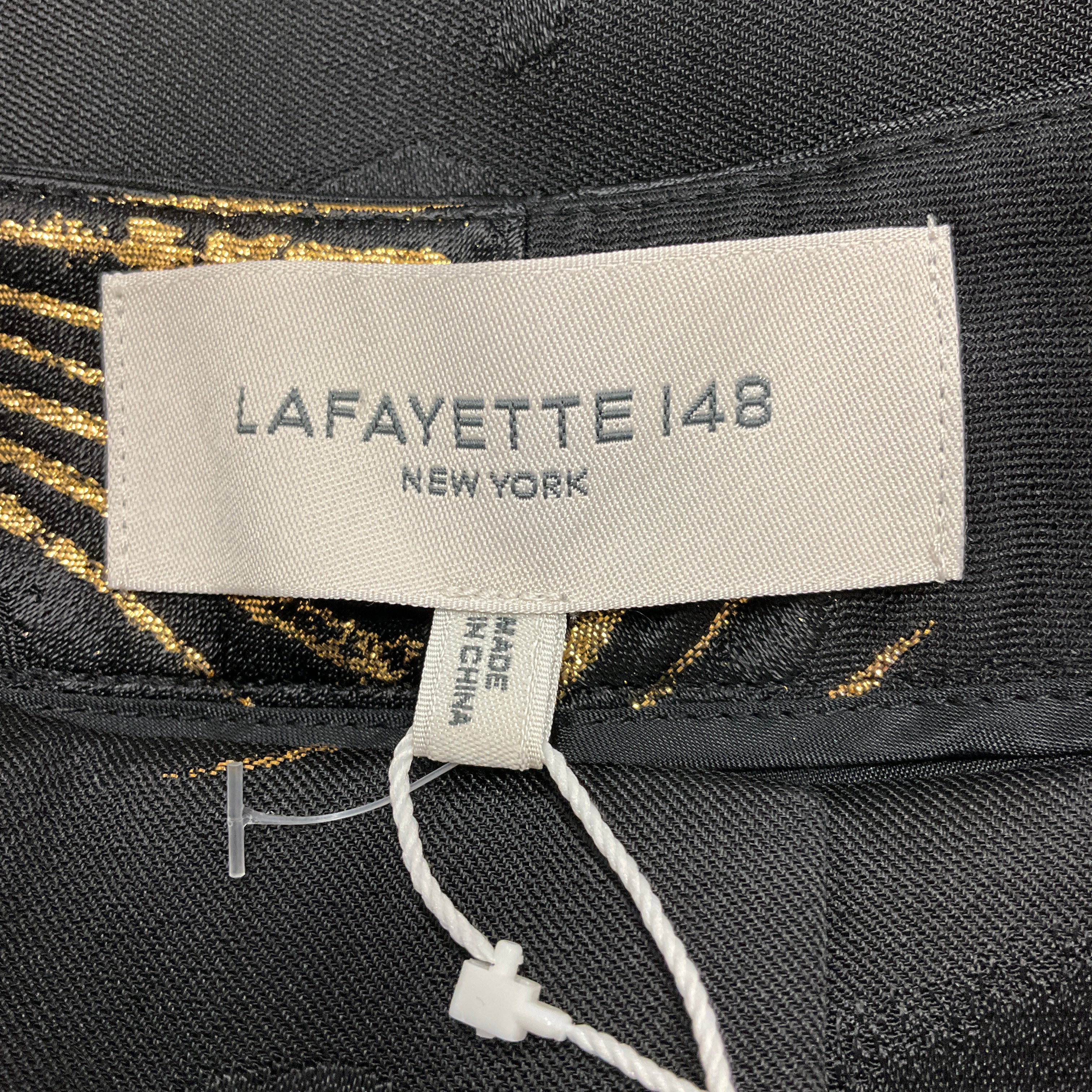 Lafayette 148 New York Black / Gold Barrow Pant - Image 4