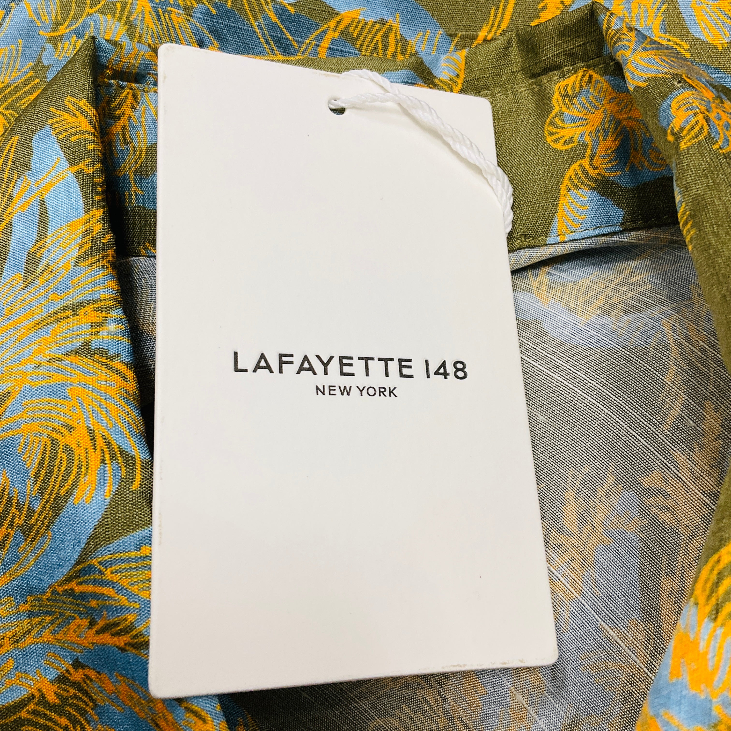 Lafayette 148 New York Chive Multi Sleeveless Floral Print Button Down Blouse - Image 6