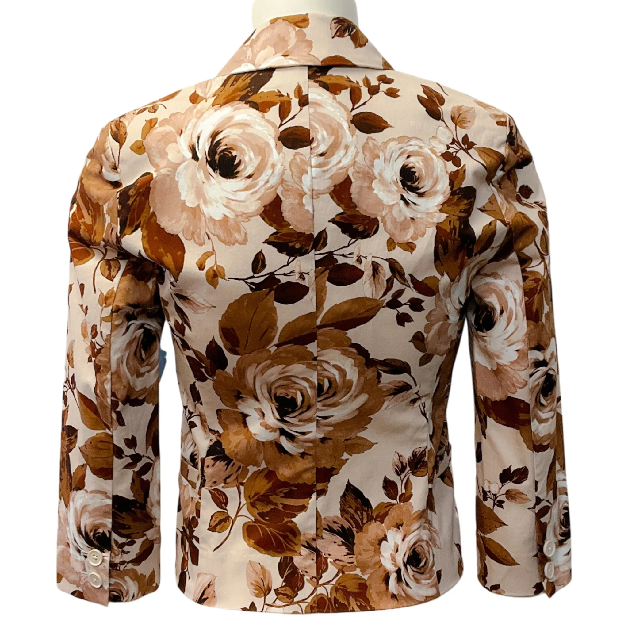 L'Agence Brown / White TNA Fitted Jacket with Button - Image 3
