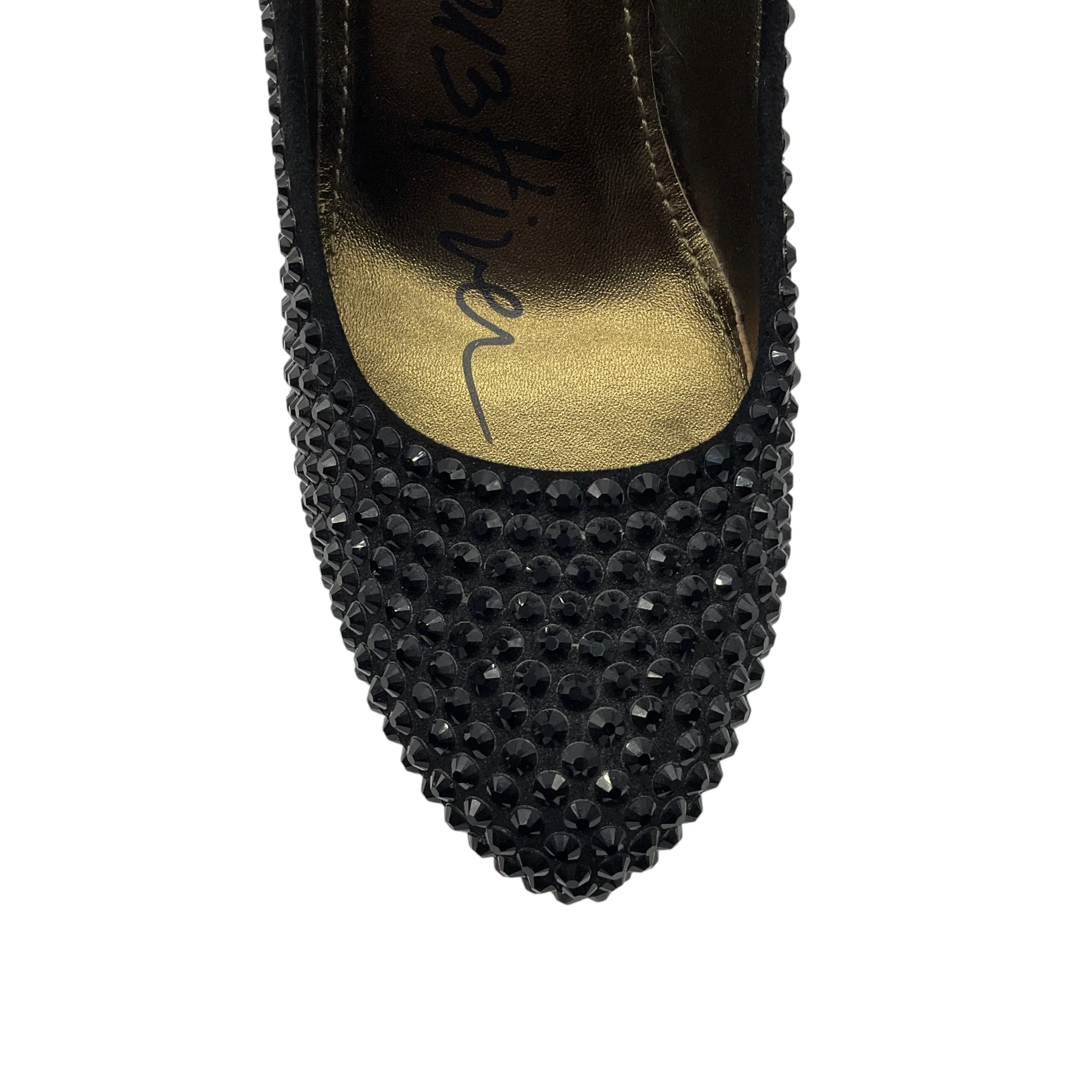 Lanvin Black Crystal Embellished Ankle Strap Platform Pump - Image 5