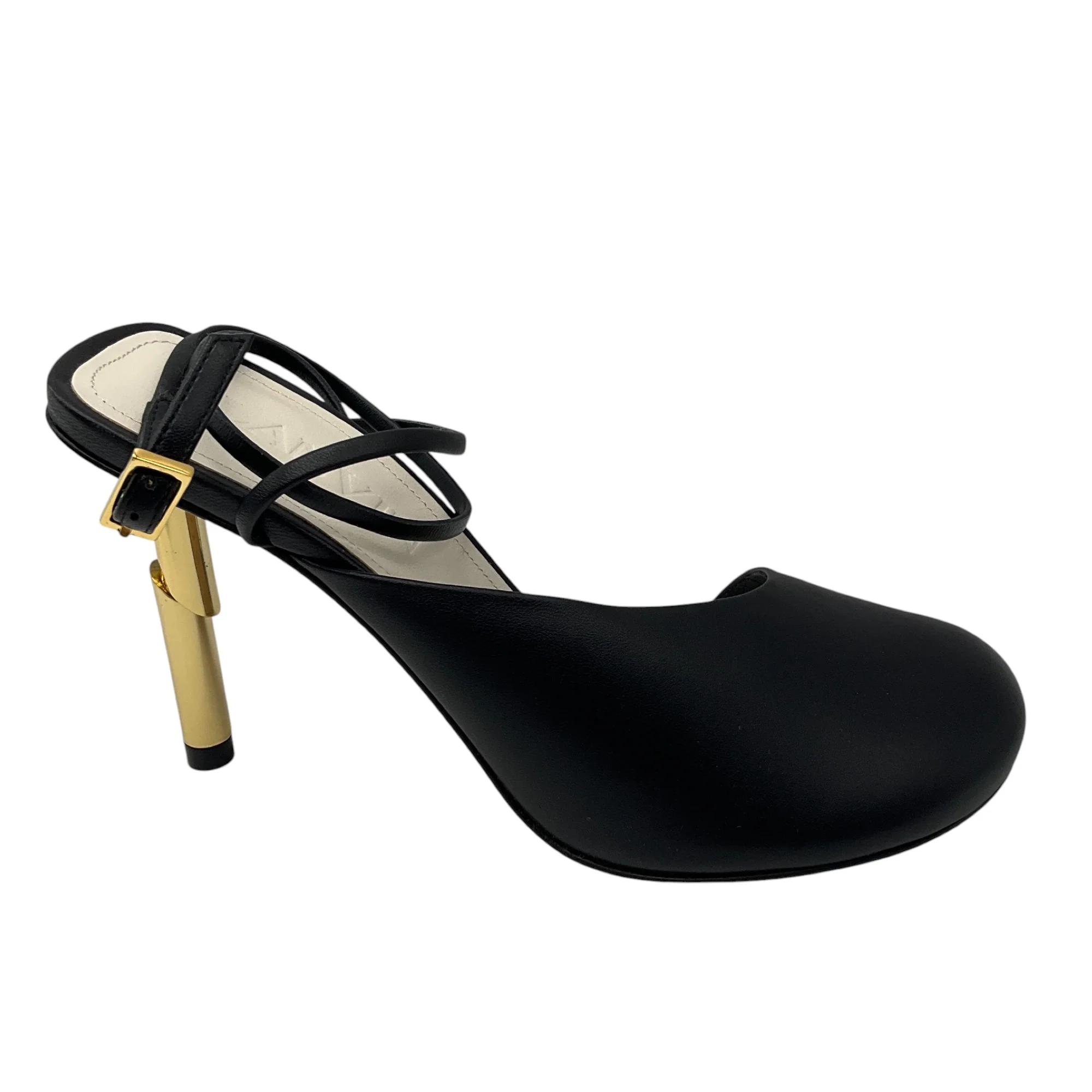 Lanvin Black Leather Sequence 95mm Pumps - Image 2