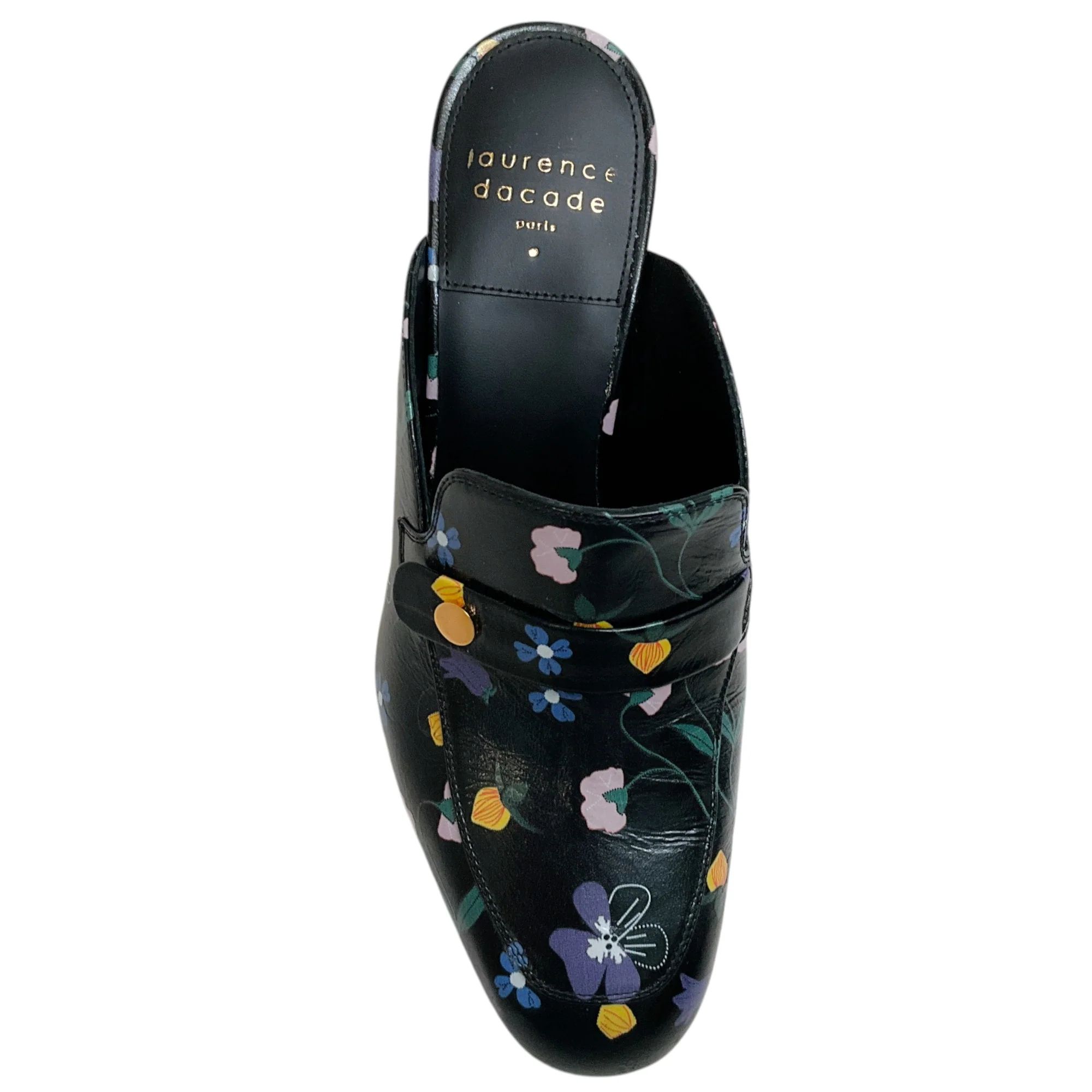 Laurence Dacade Black Multi Floral Thelma Mules - Image 4
