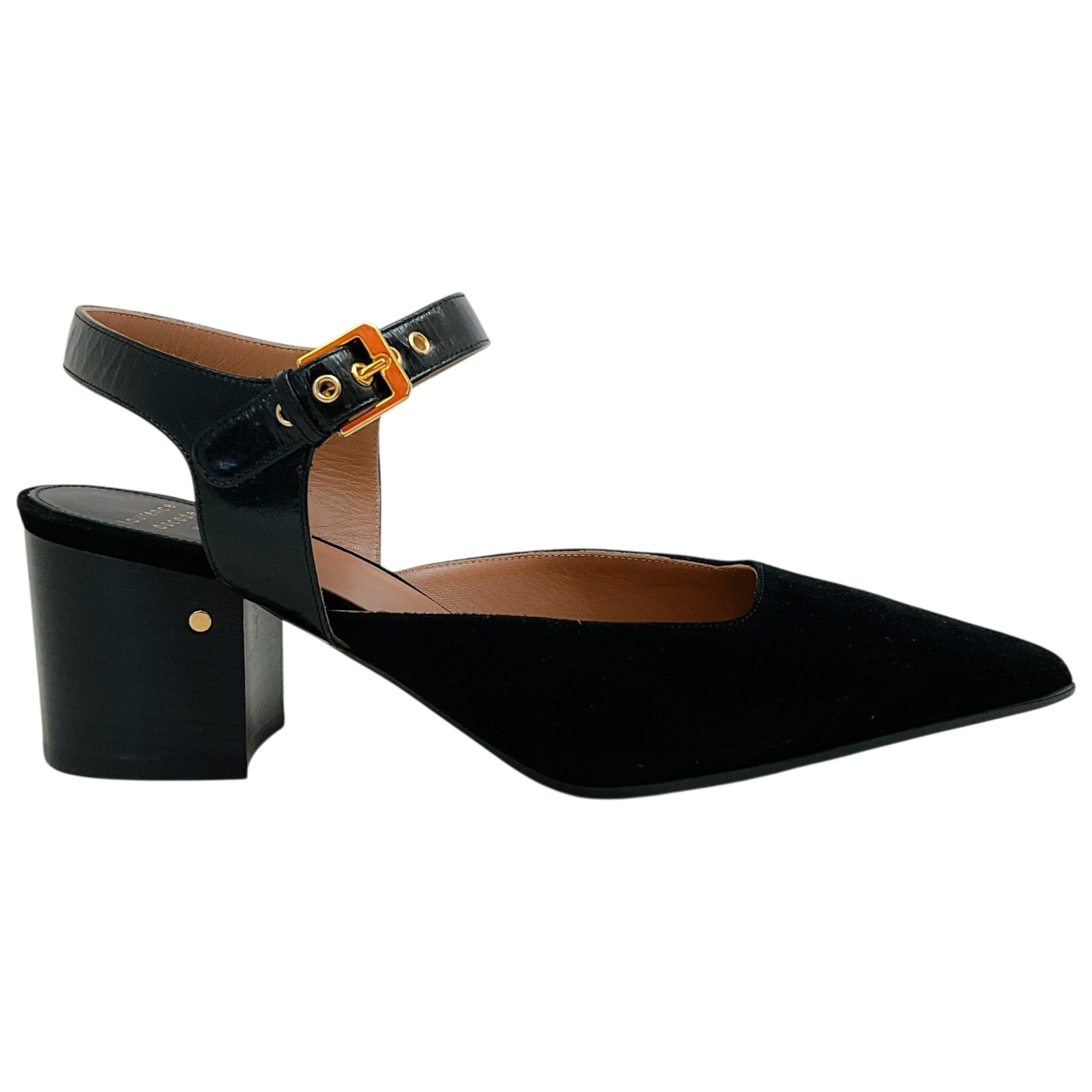 Laurence Dacade Black Suede Kane Ankle Strap Pumps - Image 2