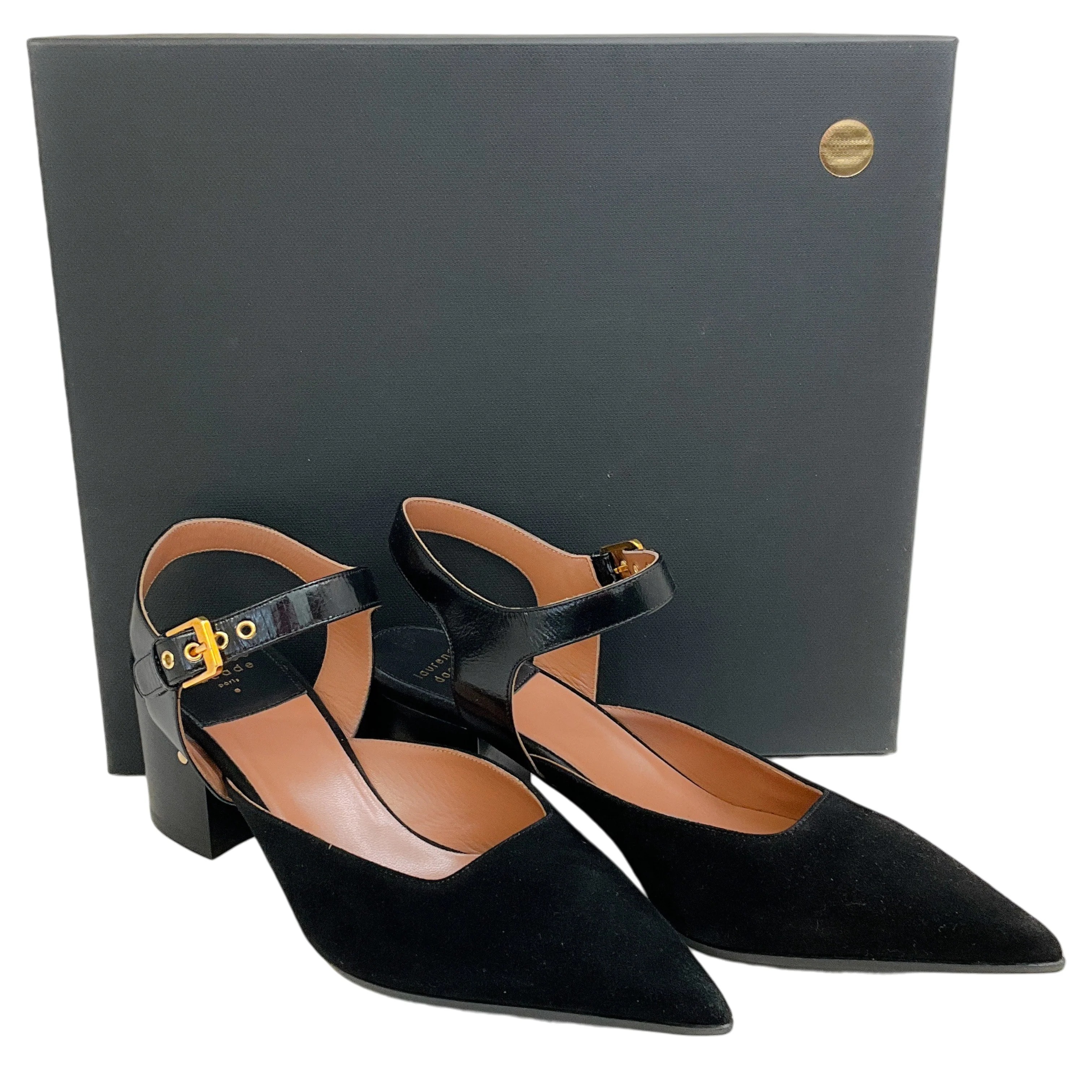 Laurence Dacade Black Suede Kane Ankle Strap Pumps - Image 6