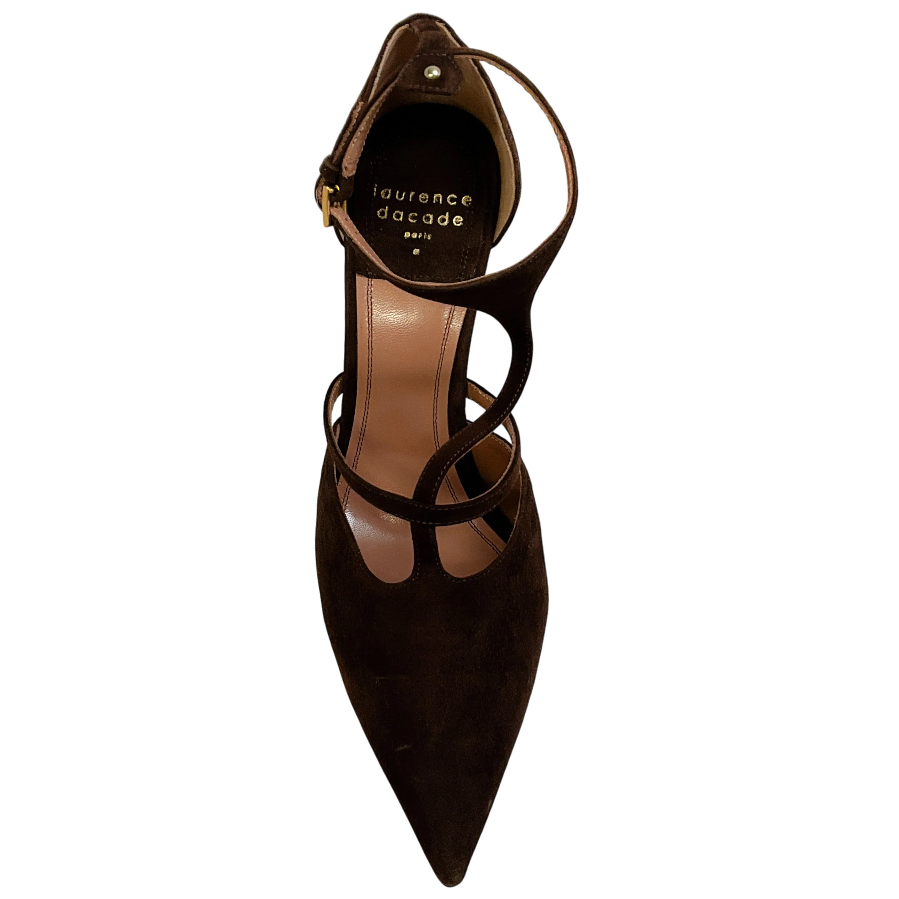 Laurence Dacade Dark Brown Chocolate Suede Faye Pumps - Image 4