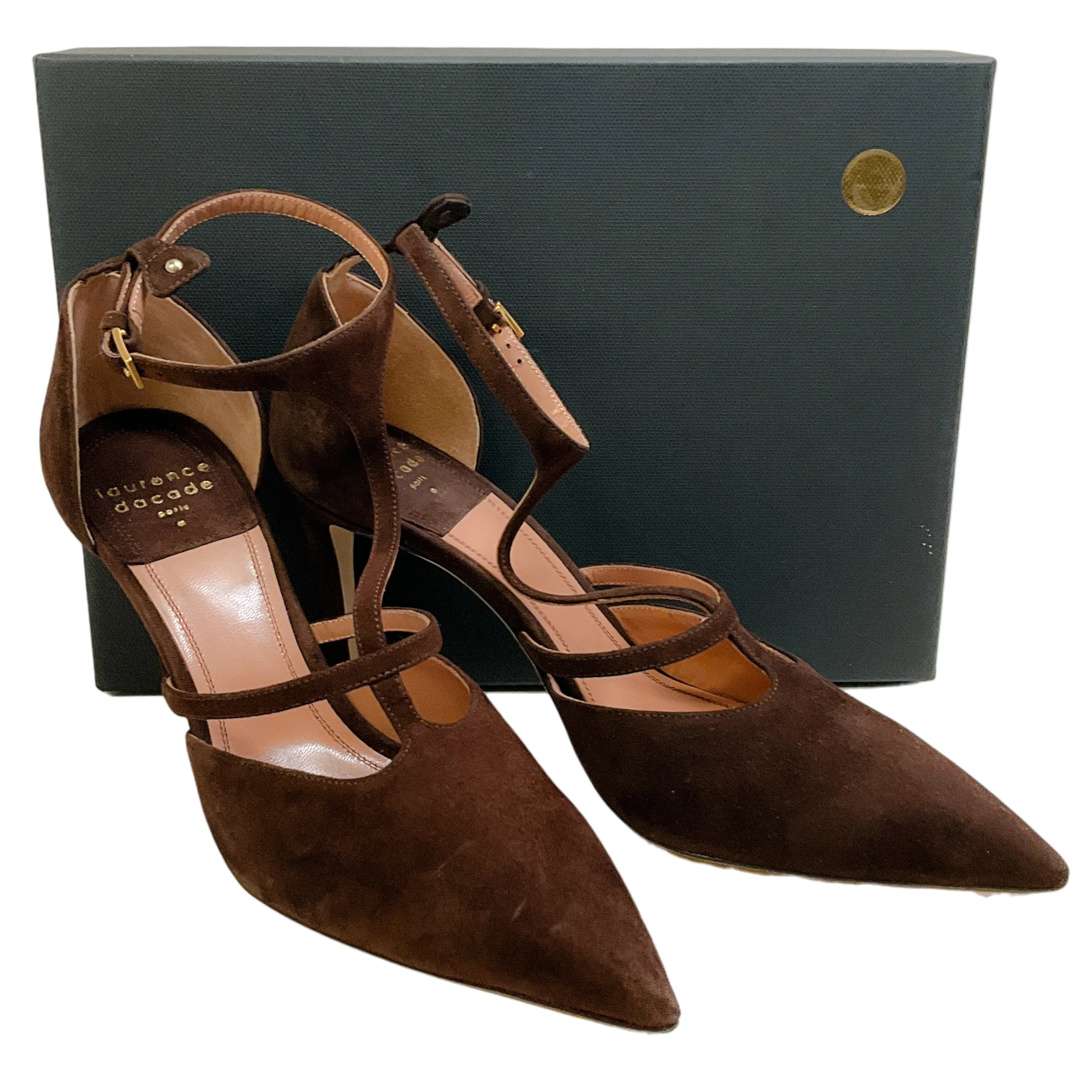 Laurence Dacade Dark Brown Chocolate Suede Faye Pumps - Image 6