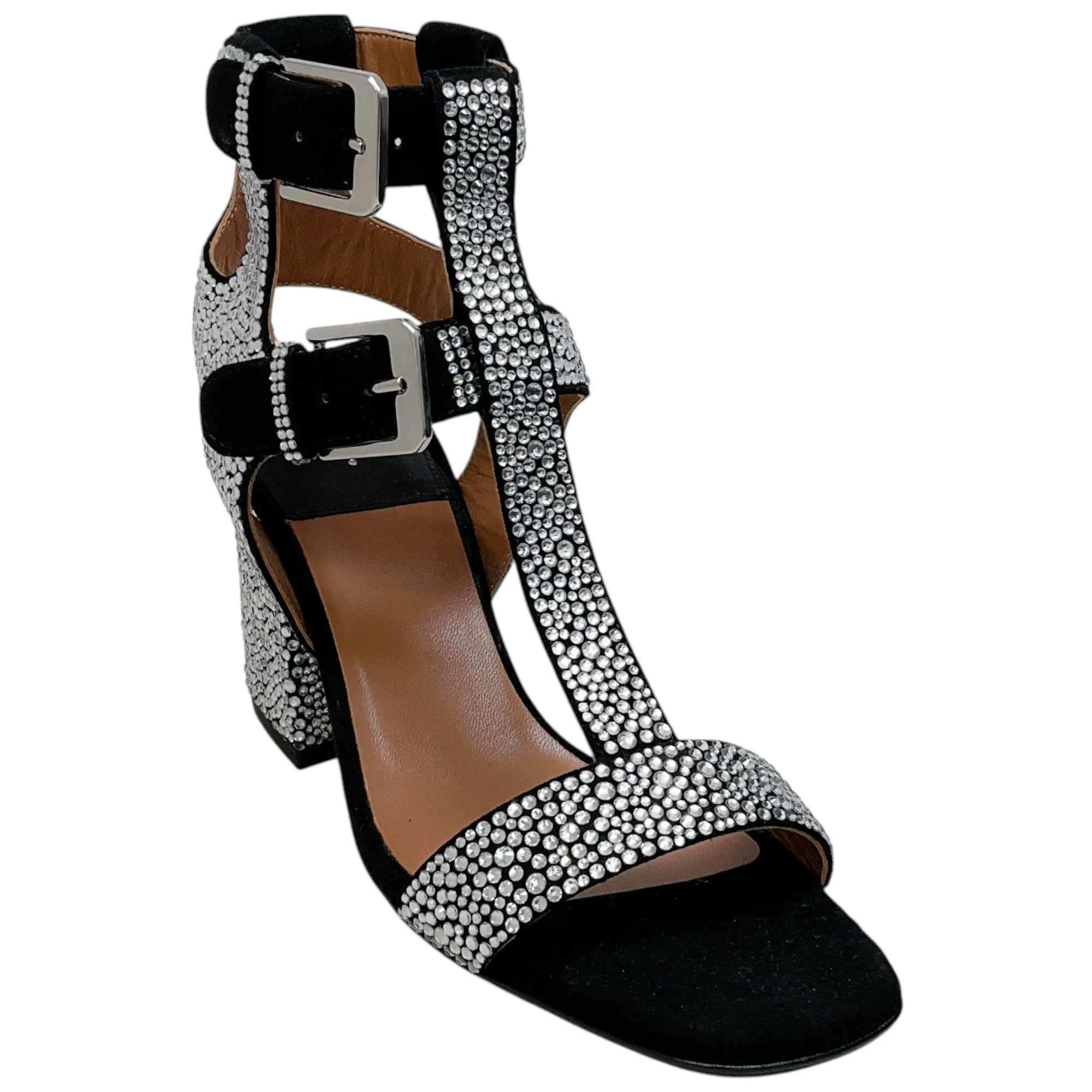 Laurence Dacade Silver Strass Sandra Sandals