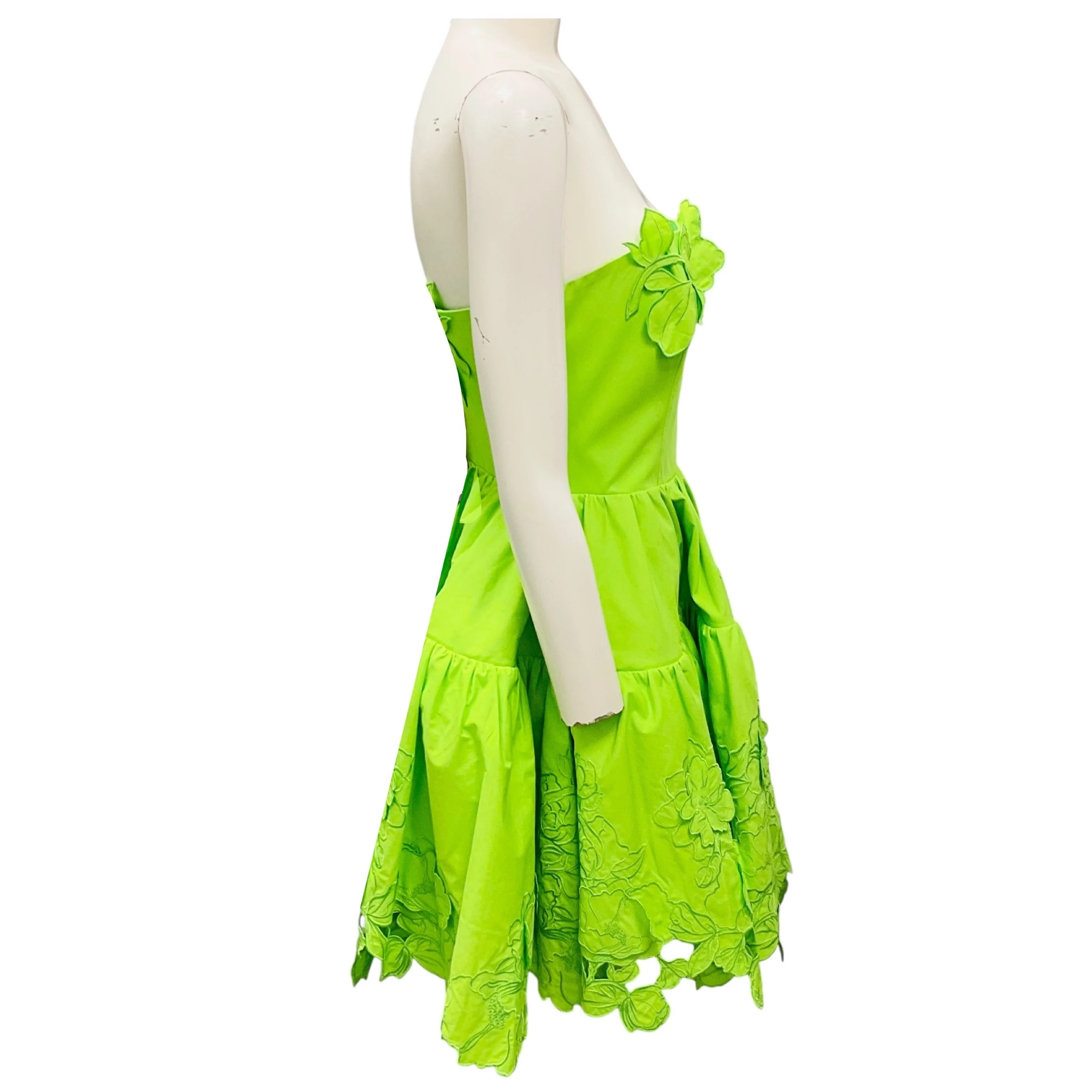 Leo Lin Lime Skye Applique Bustier Mini Dress - Image 2