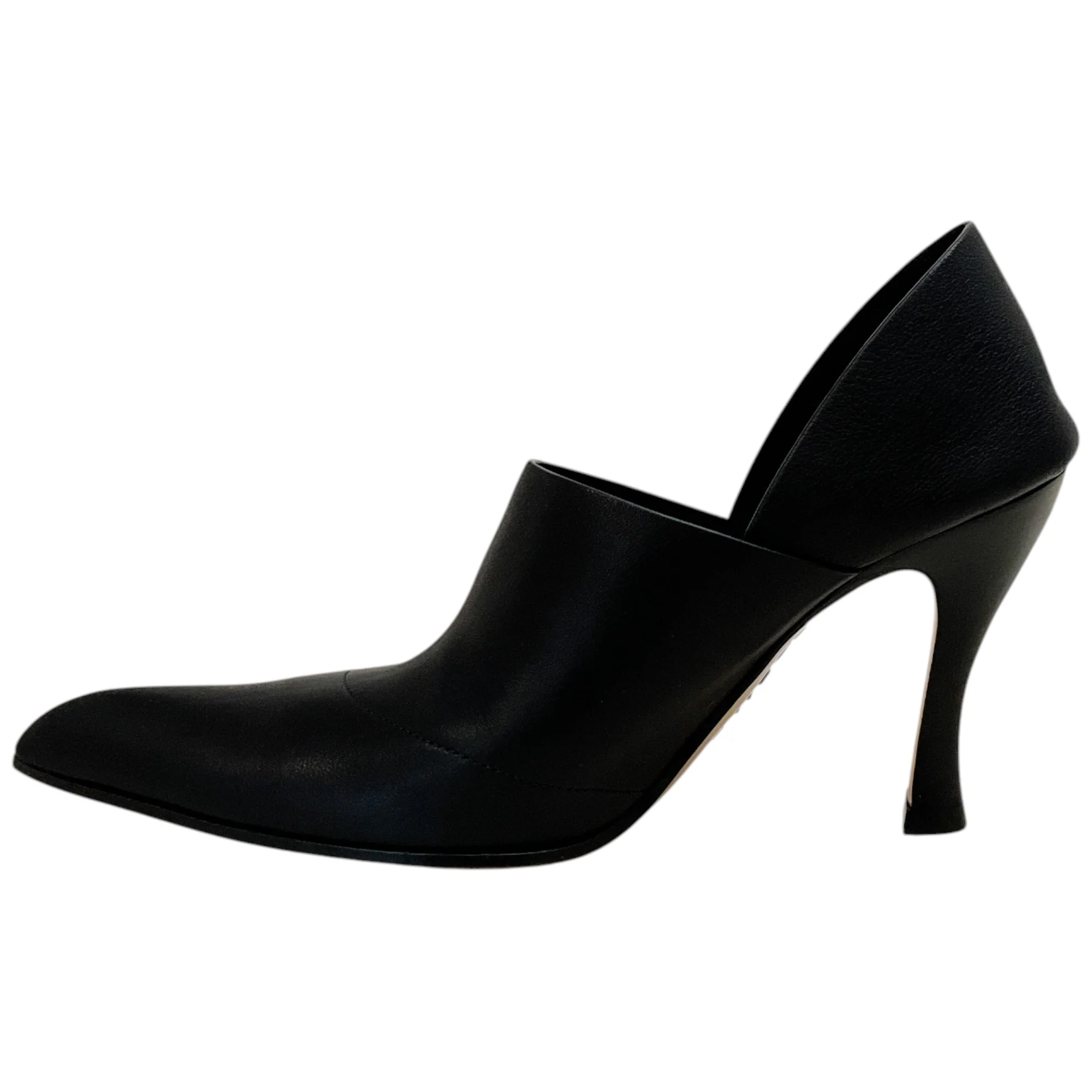 Loewe Black Leather Comic Folded Pumps - Image 3