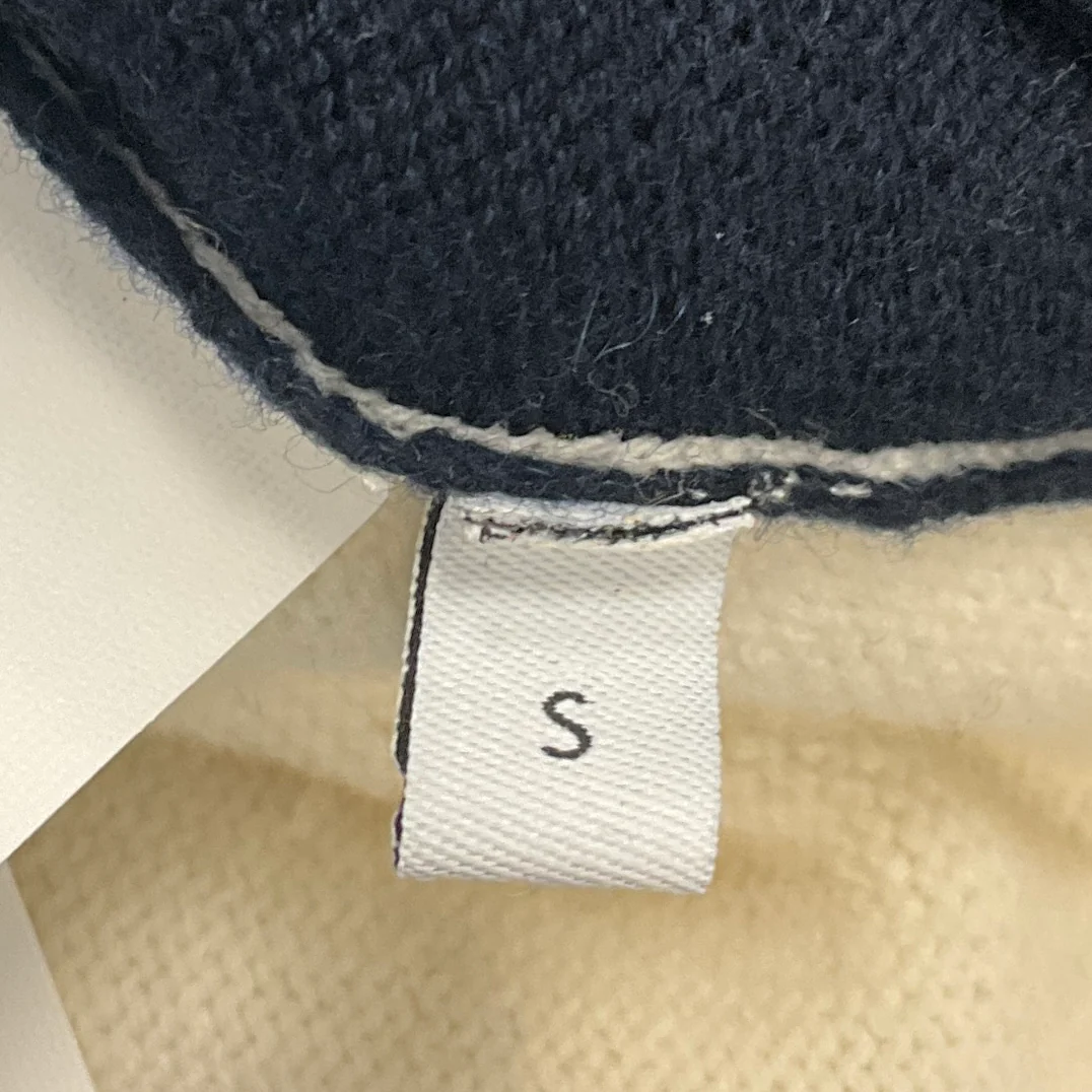 Loewe Navy / Ecru Open Back Polo Jumper - Image 5