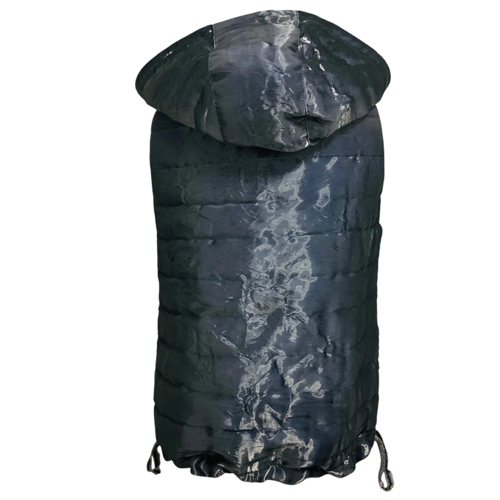 Lorena Antoniazzi Navy Blue Quilted Vest with Hood - Image 3