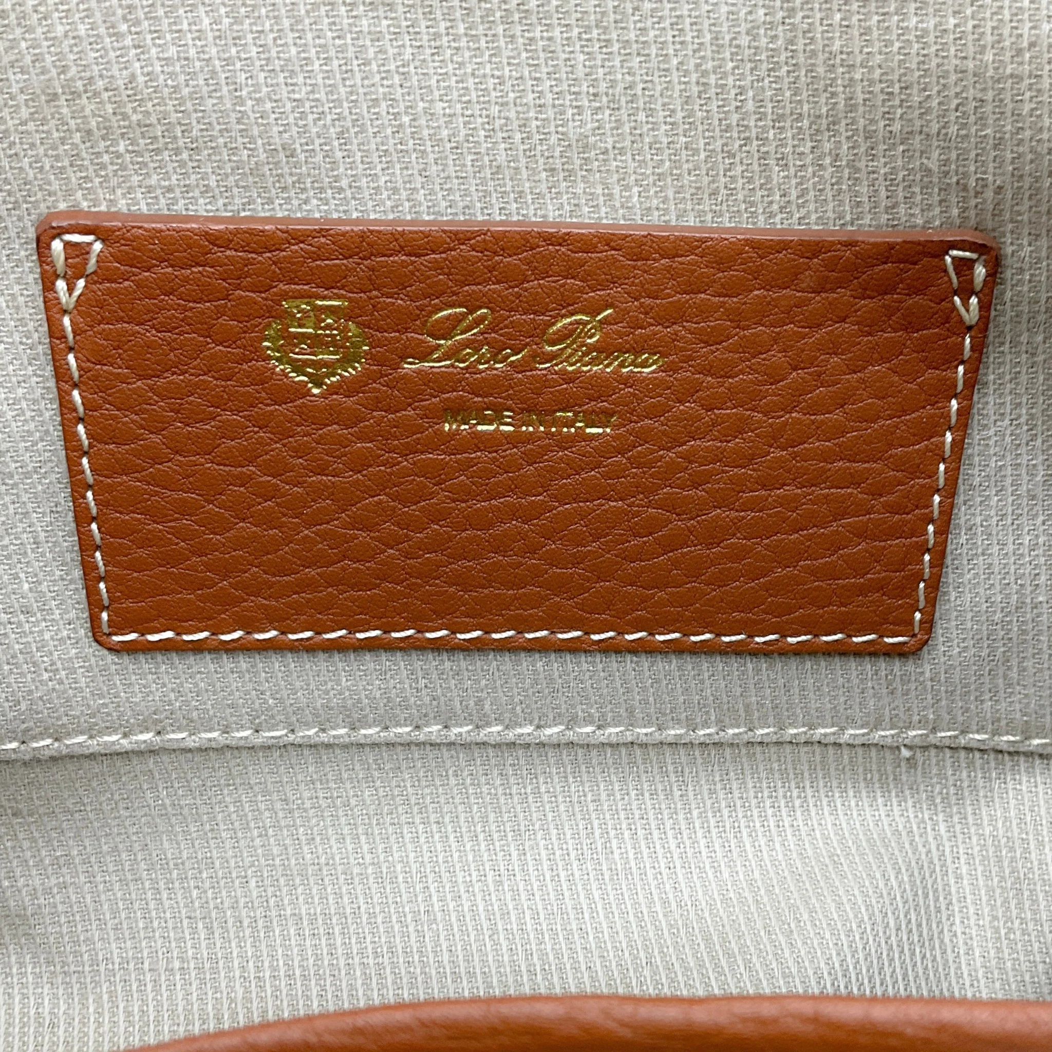 Loro Piana Brown Fjord Leather Globe Bag - Image 9