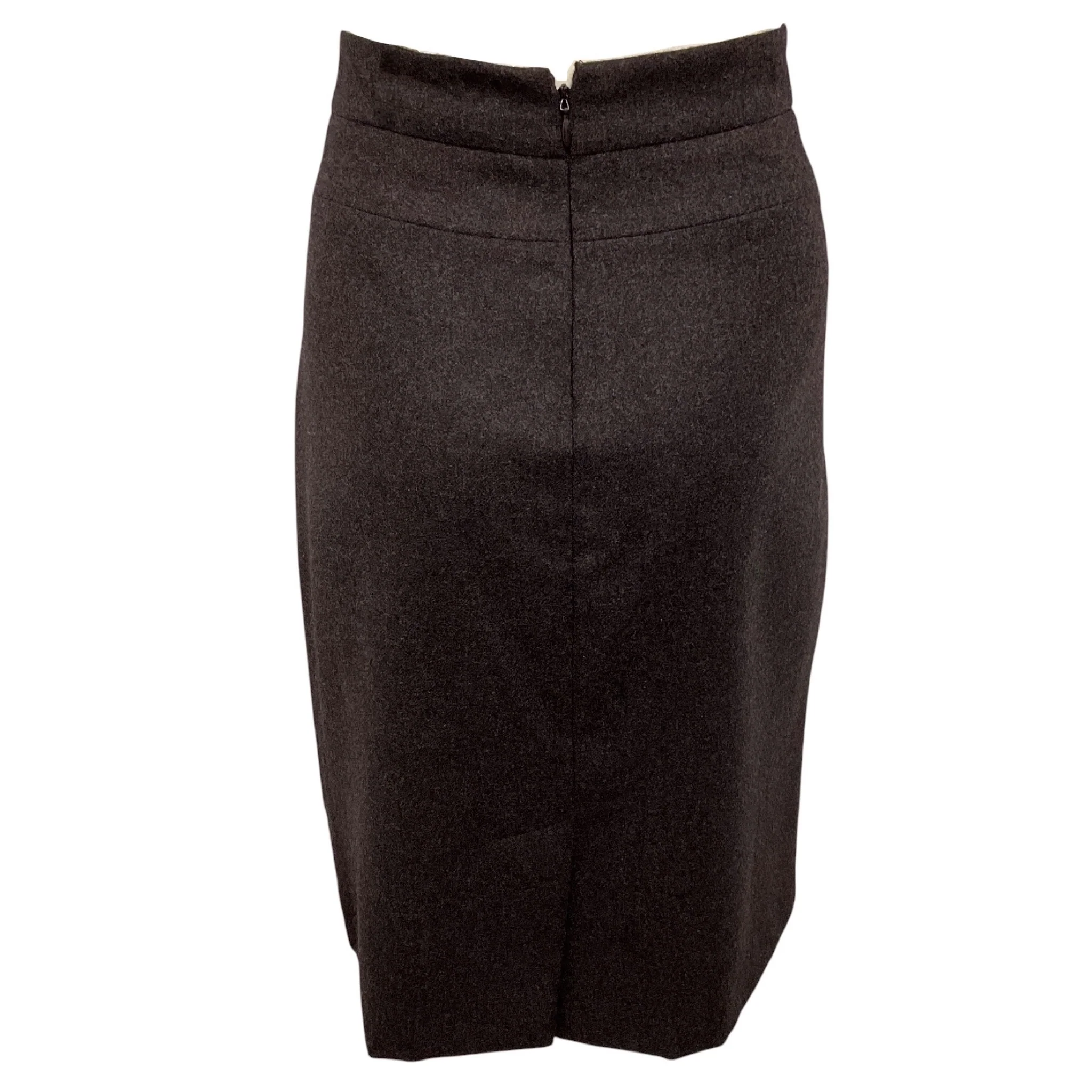Loro Piana Dark Purple Cashmere and Silk Skirt - Image 3