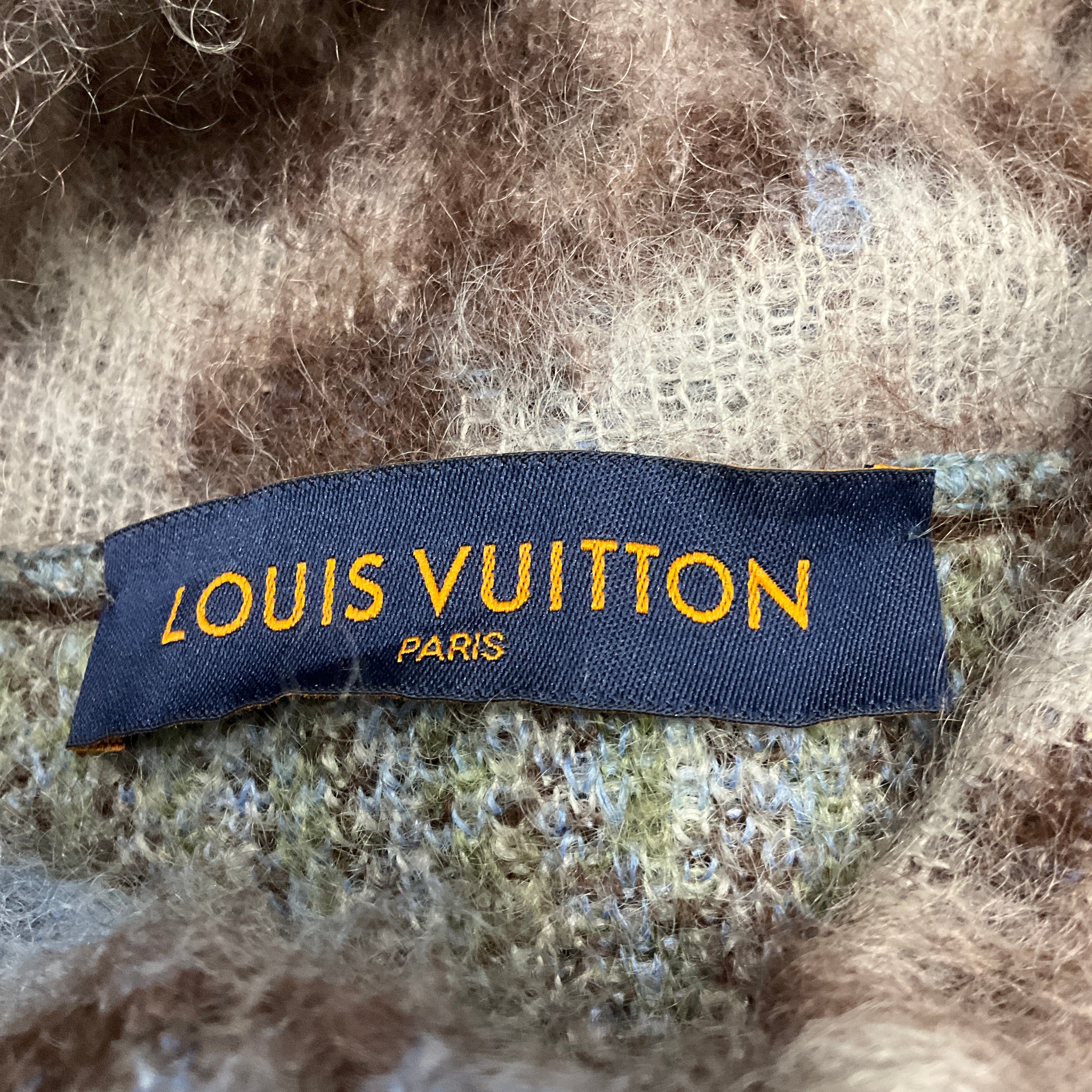 Louis Vuitton Men's Green / Blue / Brown 2019 Mohair Knit Turtleneck Sweater - Image 5