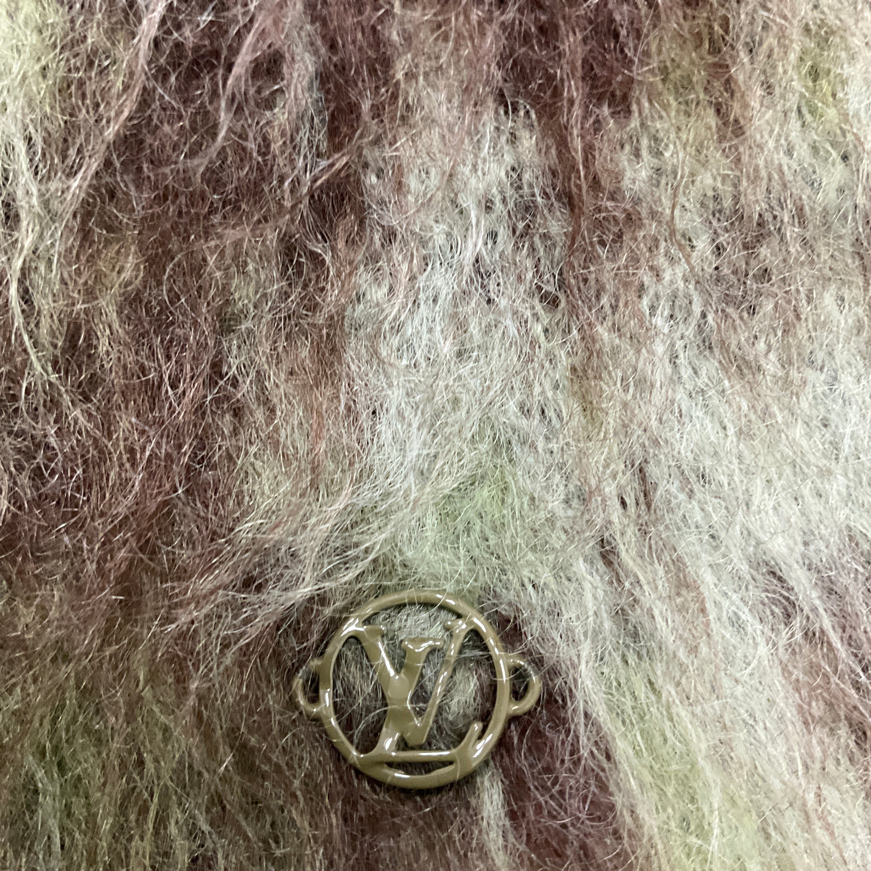 Louis Vuitton Men's Green / Blue / Brown 2019 Mohair Knit Turtleneck Sweater - Image 6