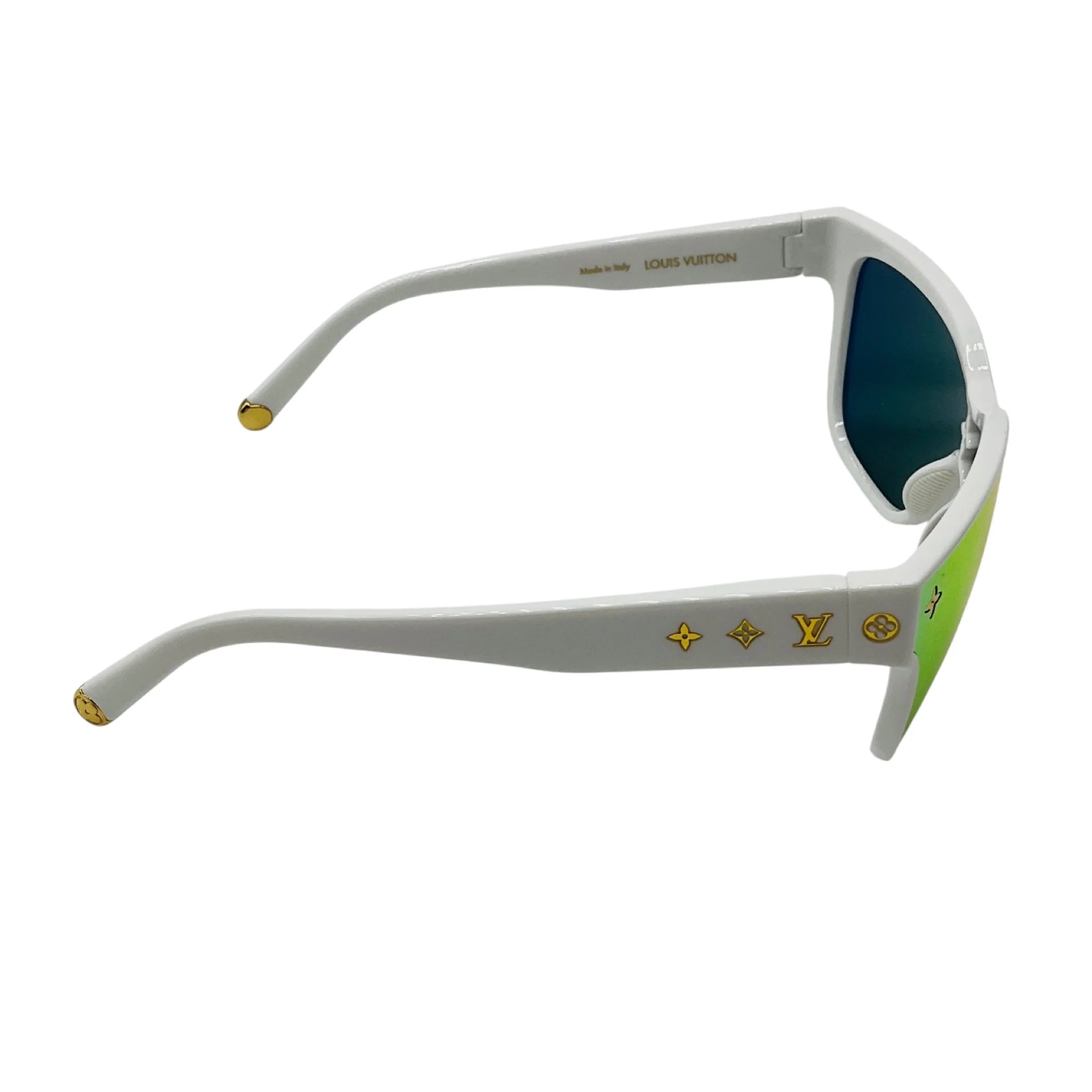 Louis Vuitton White LV Shadow Square Sunglasses - Image 3