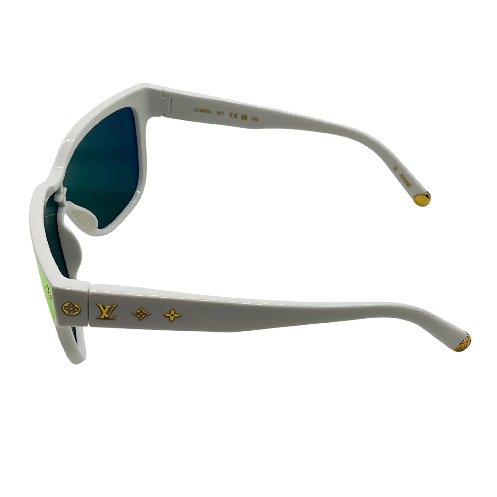 Louis Vuitton White LV Shadow Square Sunglasses - Image 5