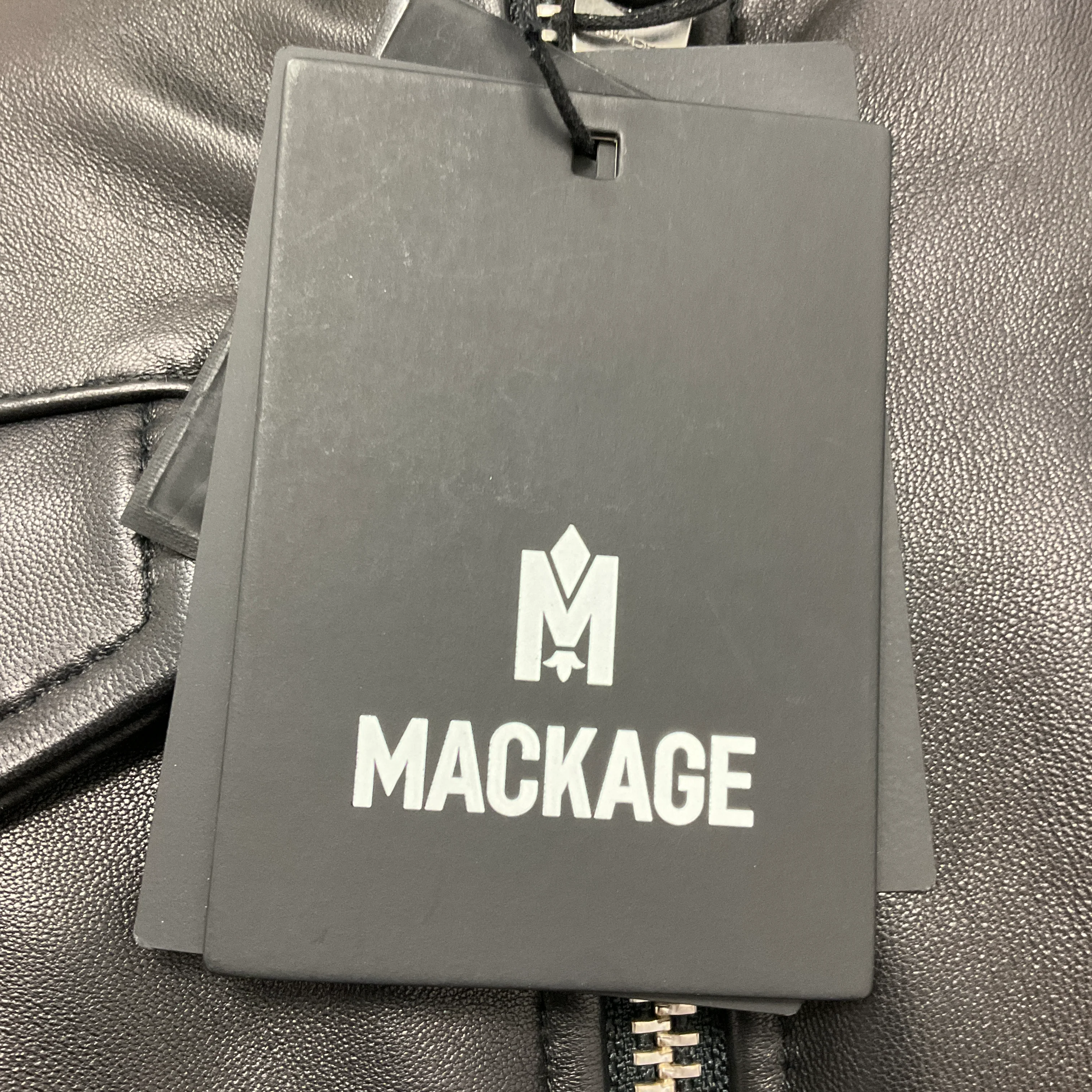 Mackage Black Baya Lambskin Leather and Shearling Biker Jacket - Image 5