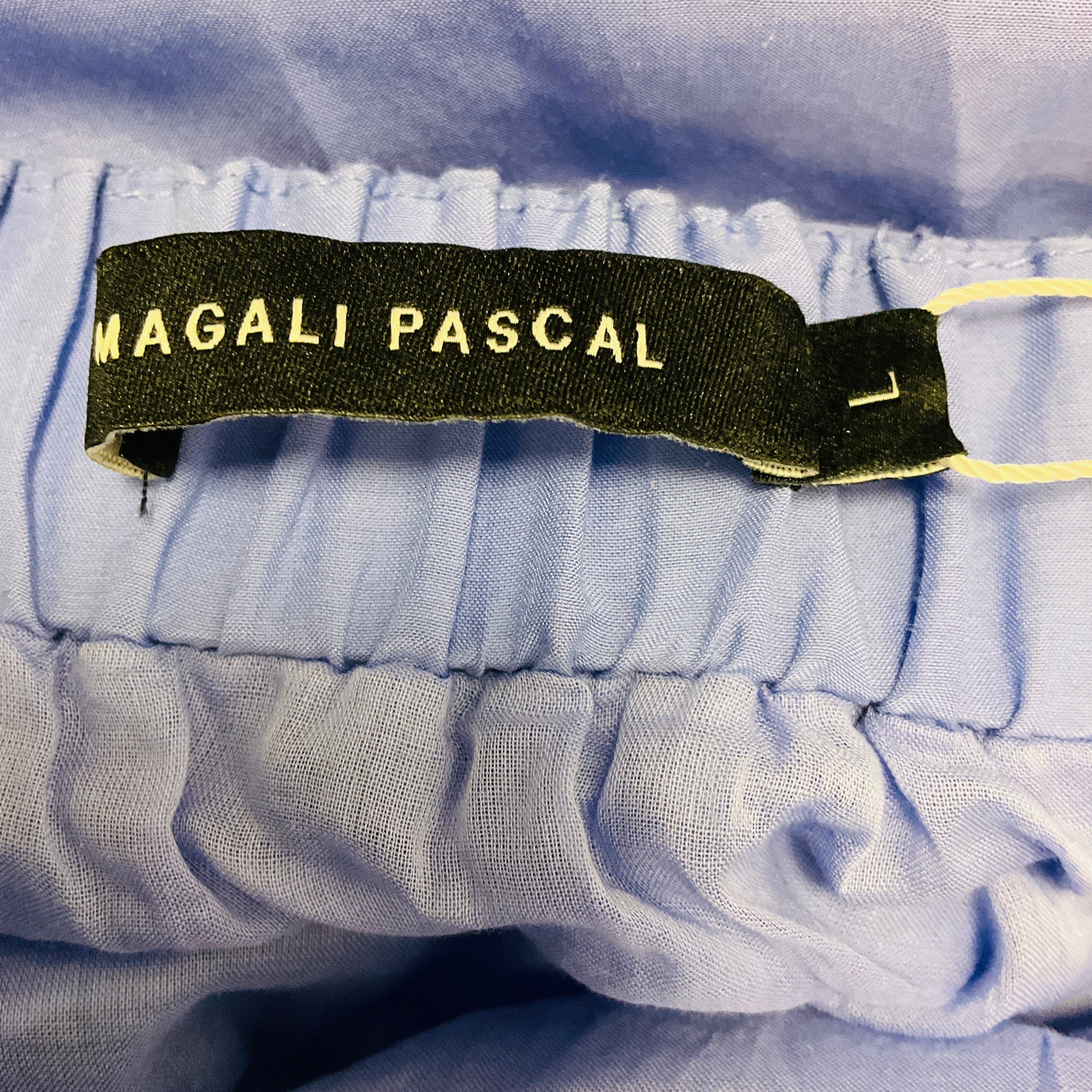 Magali Pascal Iris Blue Pascal Ruffled High Low Maxi Dress - Image 4