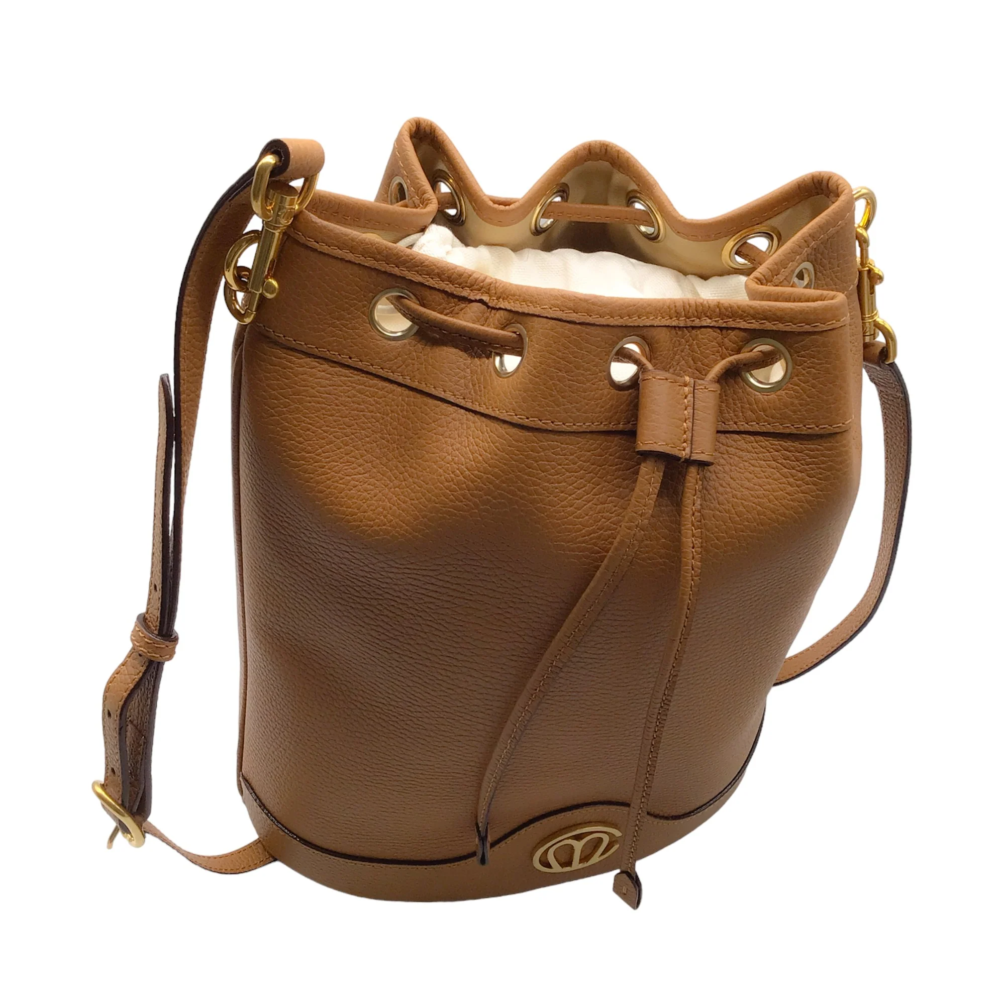Mark Cross Tan Calfskin Leather Christy Bucket Bag - Image 5
