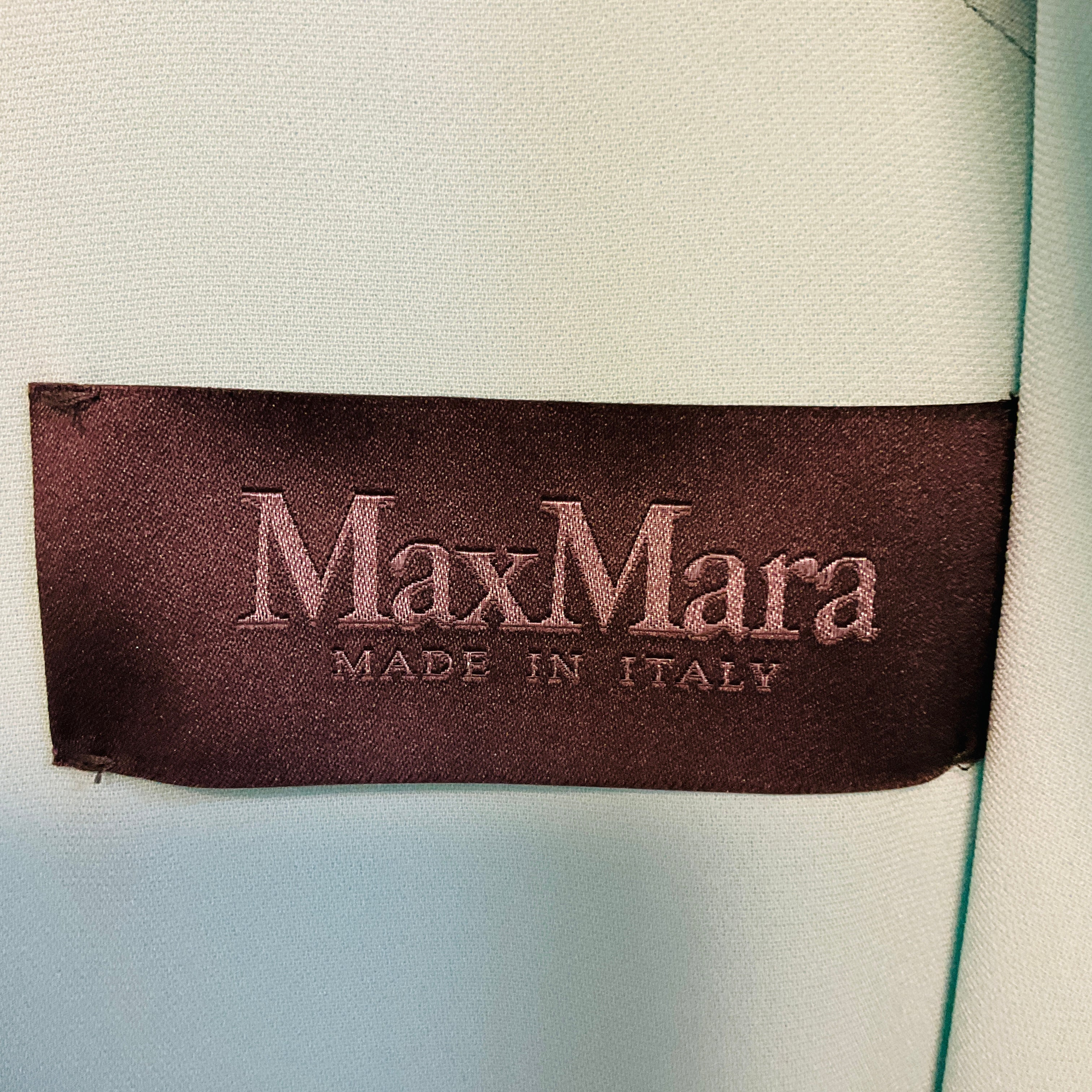 Max Mara Mint Green Sleeveless Crepe Midi Dress - Image 3