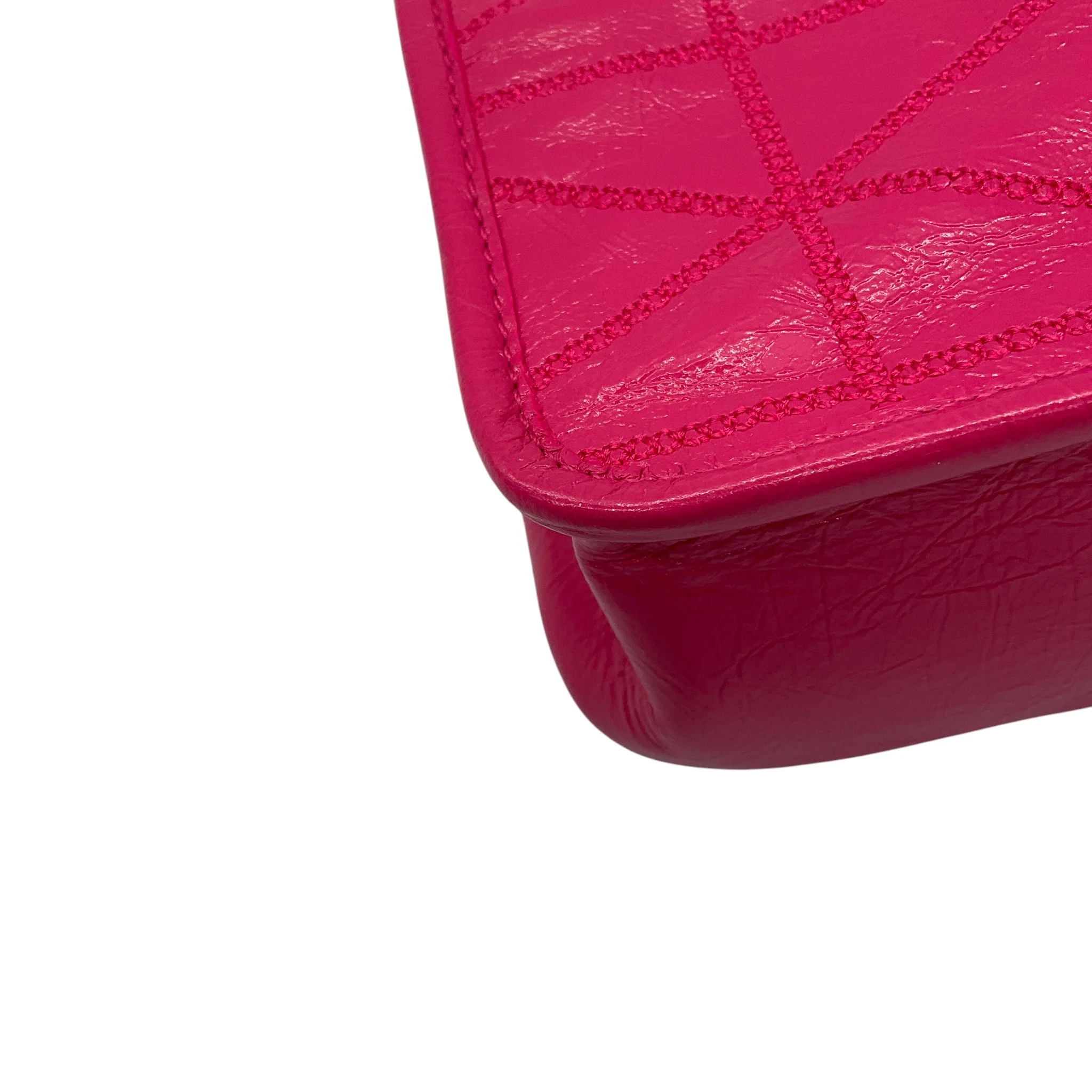 MCM Hot Pink Leather Travia Crossbody Bag - Image 13