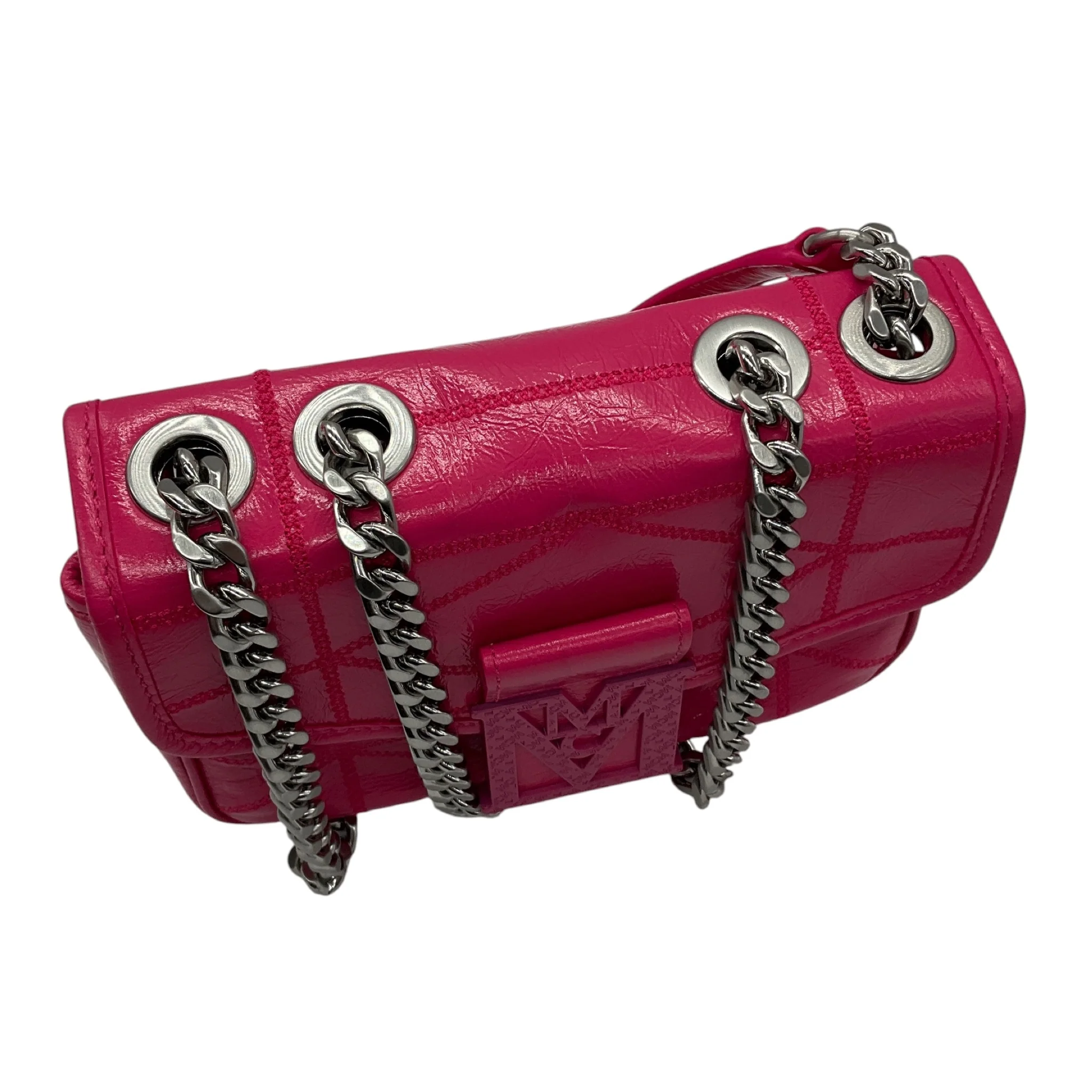 MCM Hot Pink Leather Travia Crossbody Bag - Image 5