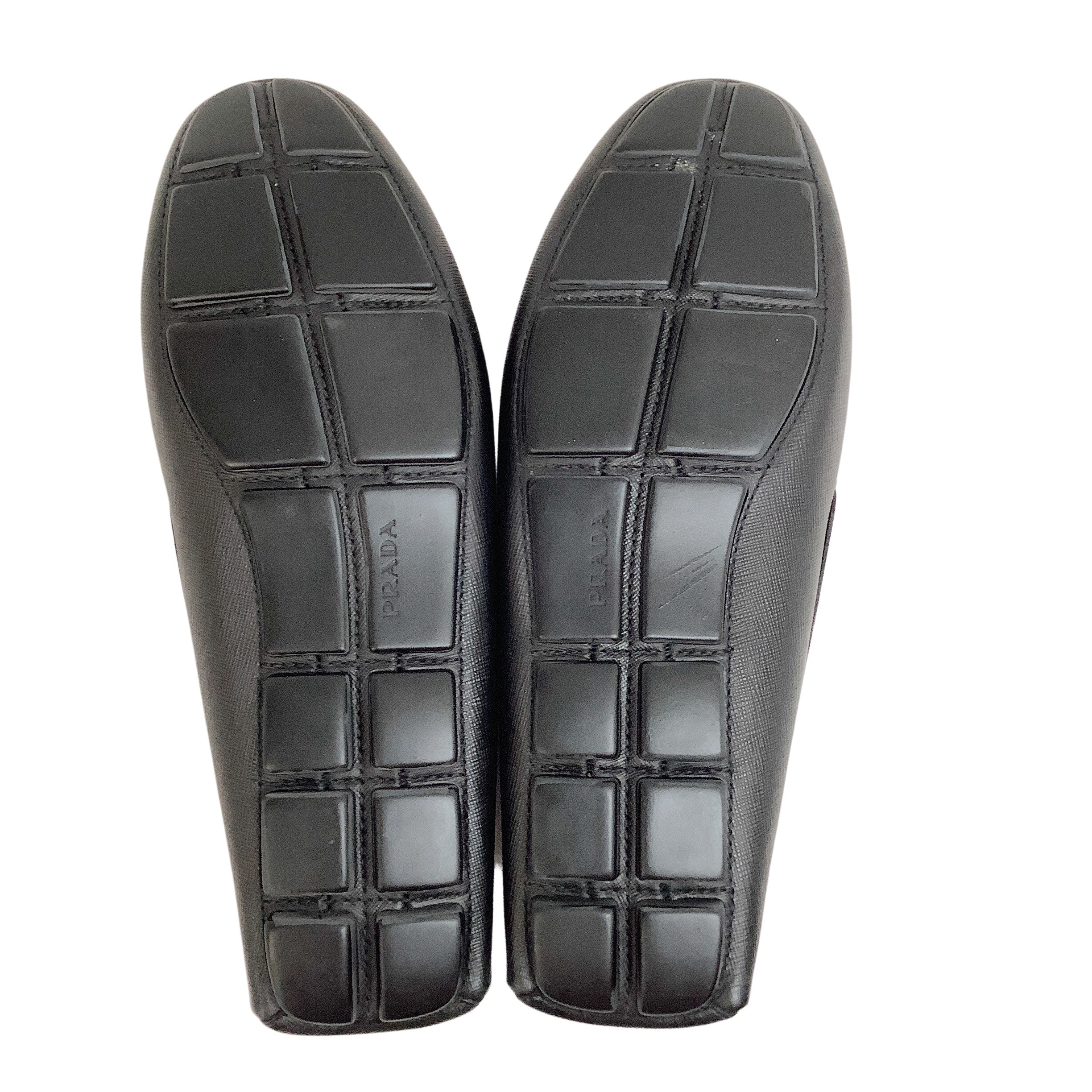 Prada Black Saffiano Men's Penny Driving Loafer - Image 7