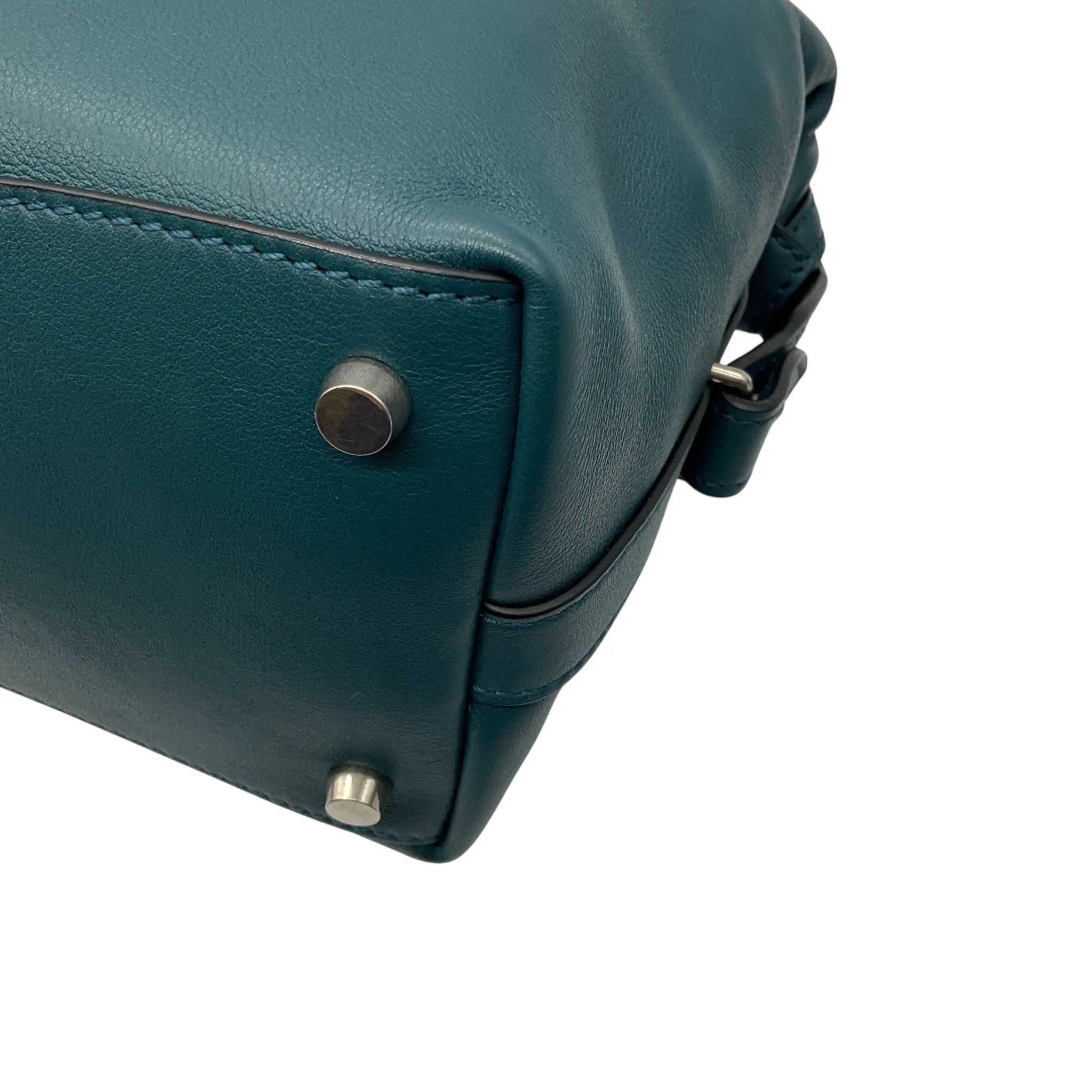 Metier Lost at Sea Teal Blue Verite City Small Handmade Italian Calfskin Leather Handbag - Image 12