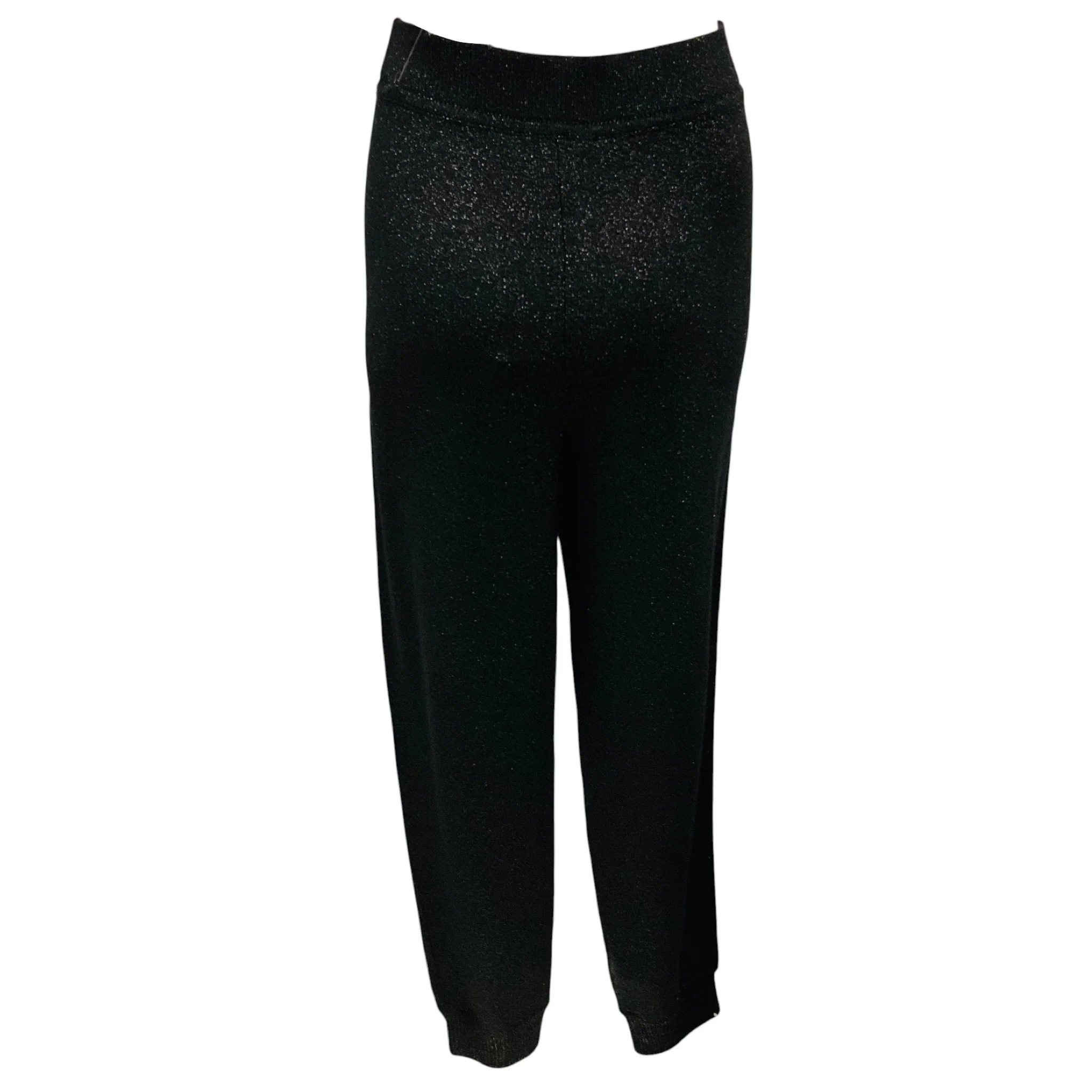 Michael Kors Collection Black Metallic Stretch Viscose Joggers - Image 3