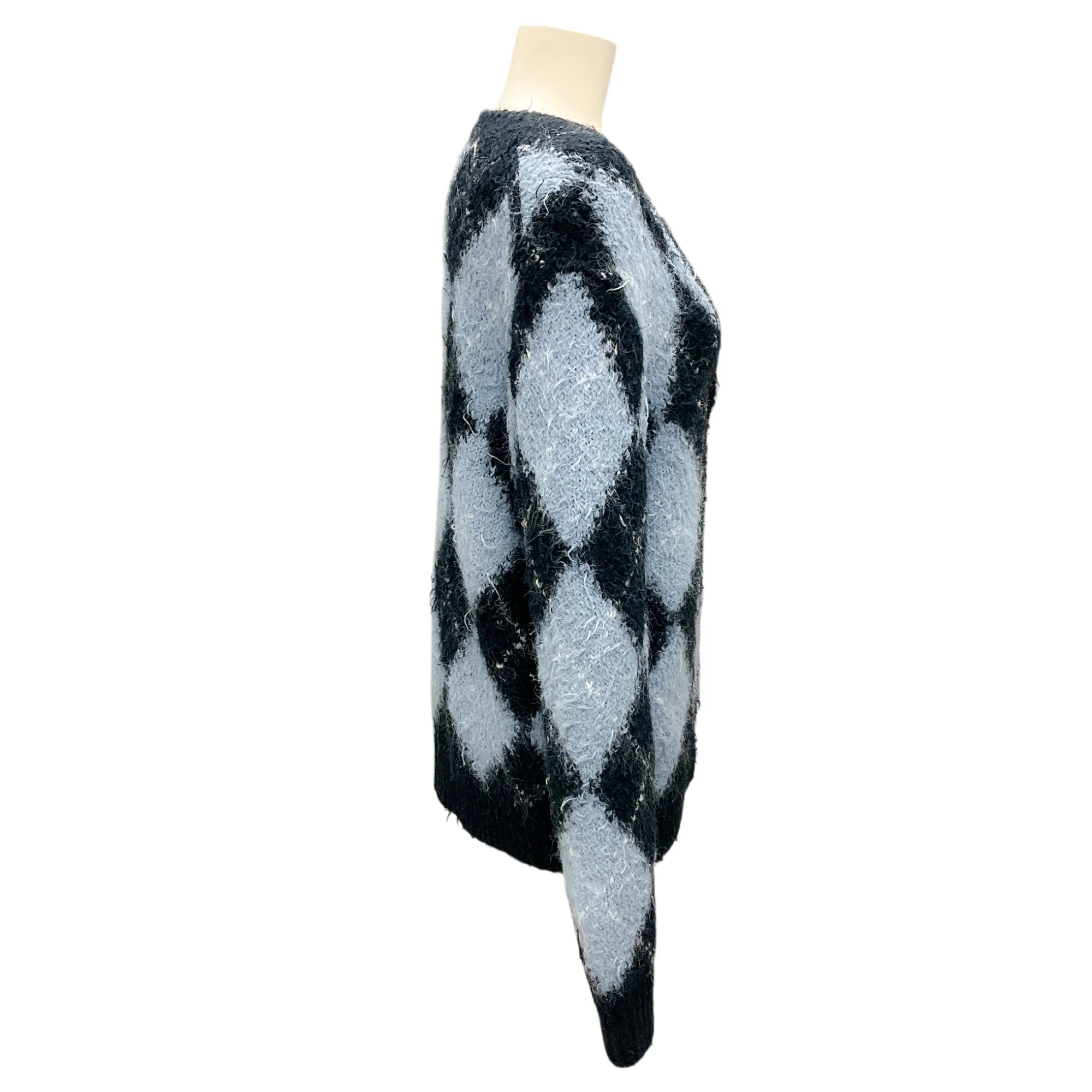 Michael Kors Collection Light Blue / Navy Blue Knit Cardigan Sweater - Image 2