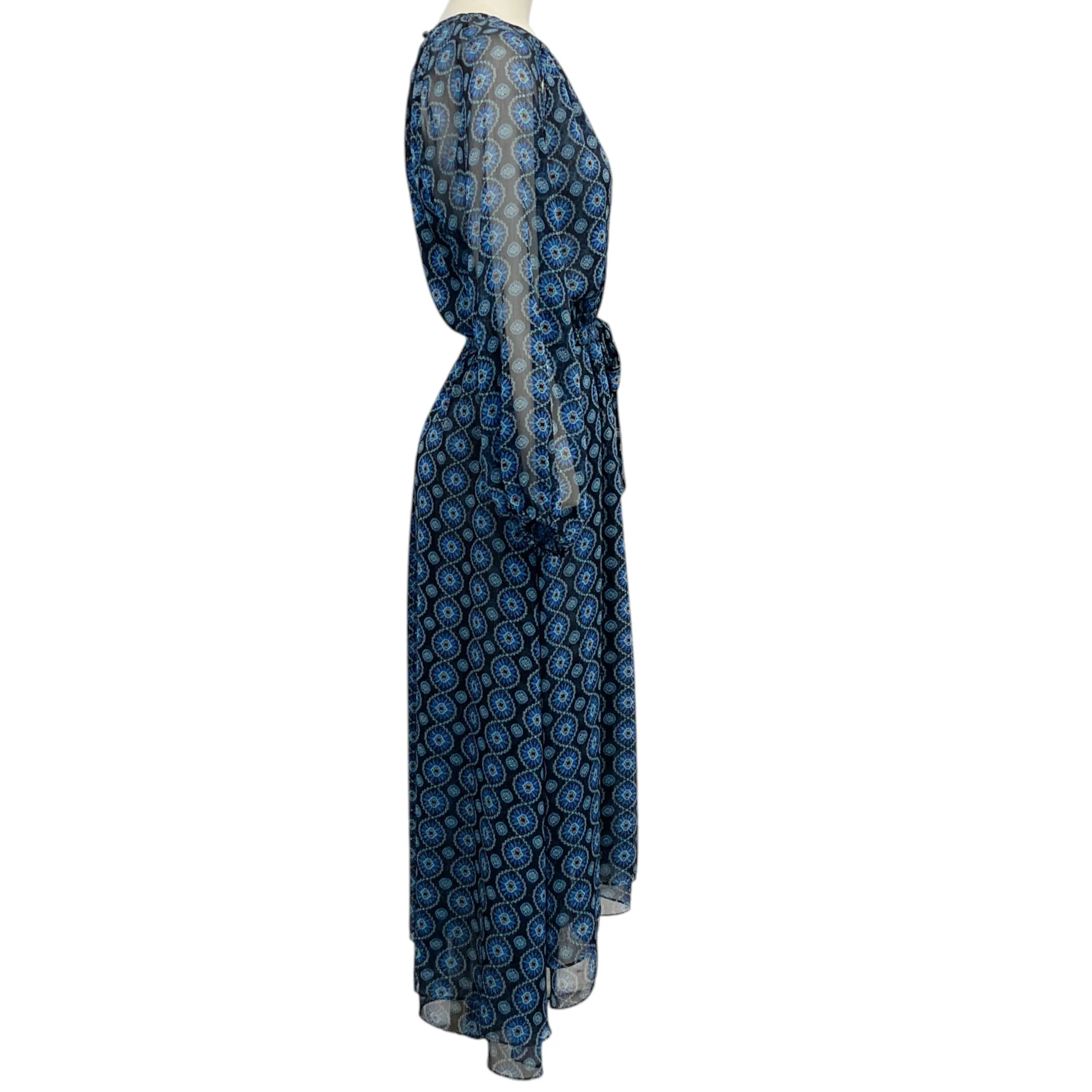 MISA Los Angeles Blue Valencia Tile Leila Midi Dress - Image 2