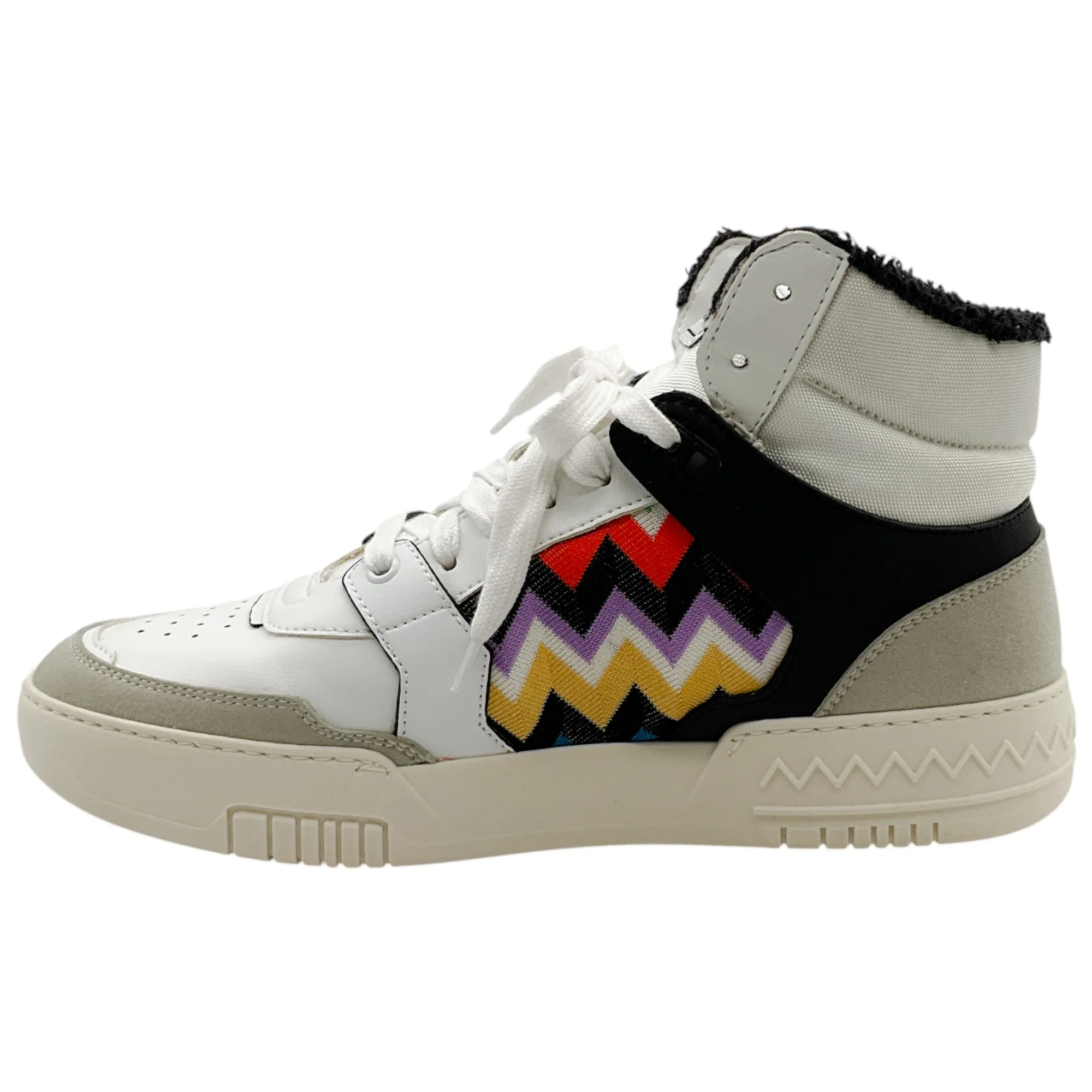 Missoni Black / White Multi Zigzag Basket High Sneakers - Image 3