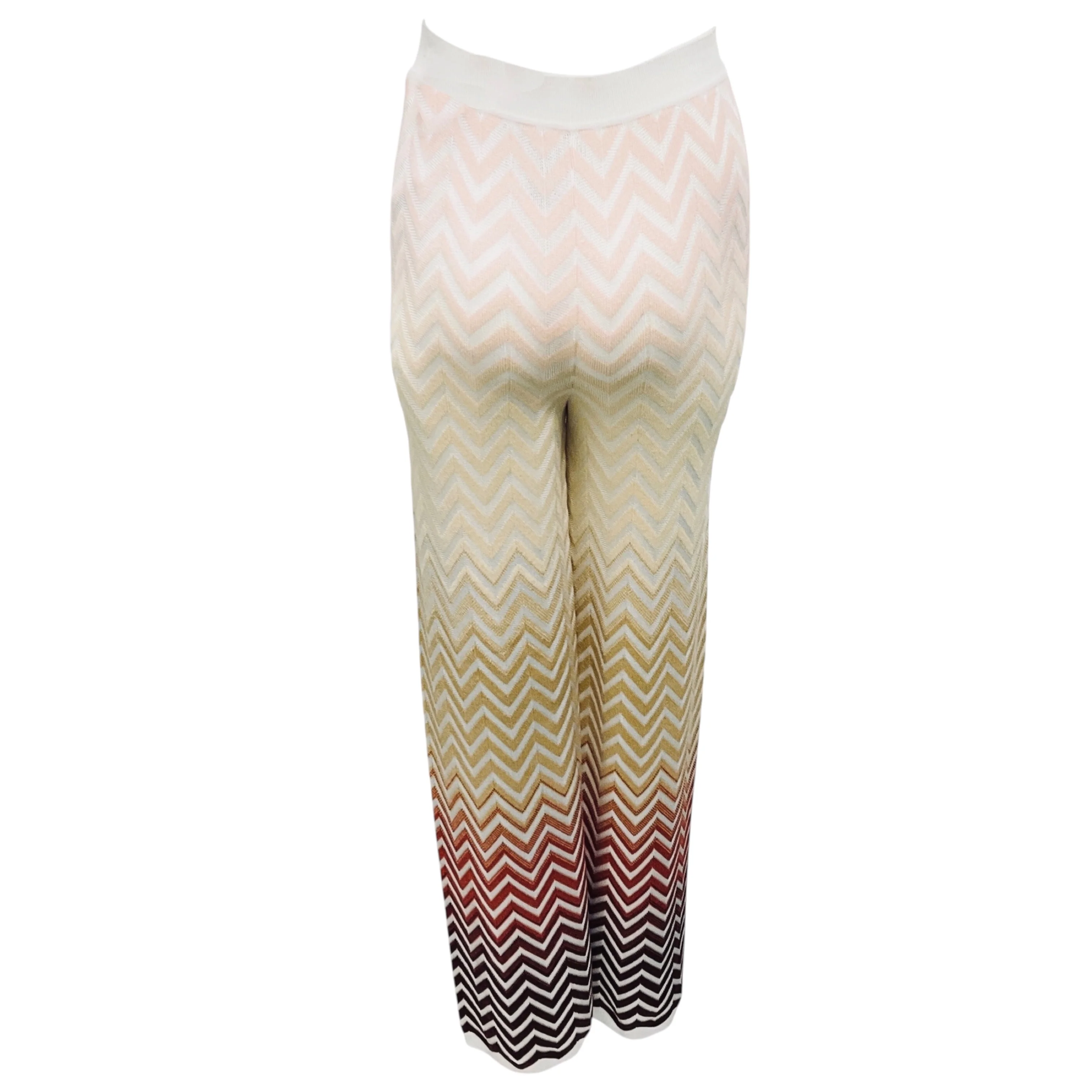Missoni Multi Zig Zag Patterned Knit Trousers - Image 3