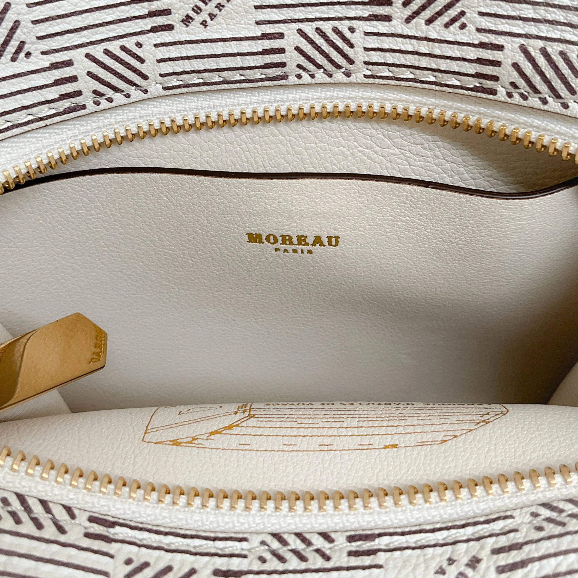 Moreau White Mini Bregancon Zipped Tote Bag - Image 7