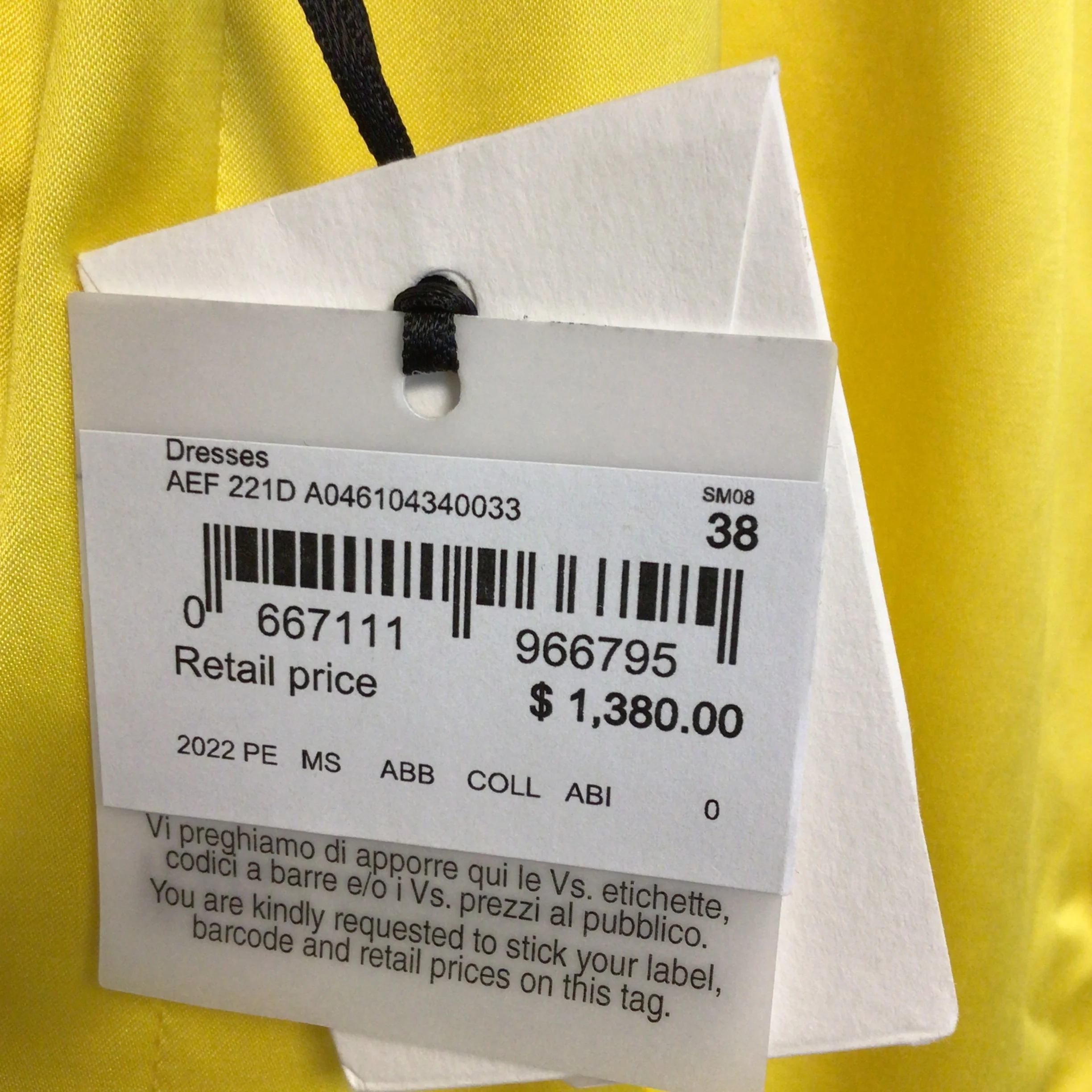 Moschino Couture Yellow Sleeveless Button-front Cotton Midi Dress - Image 6