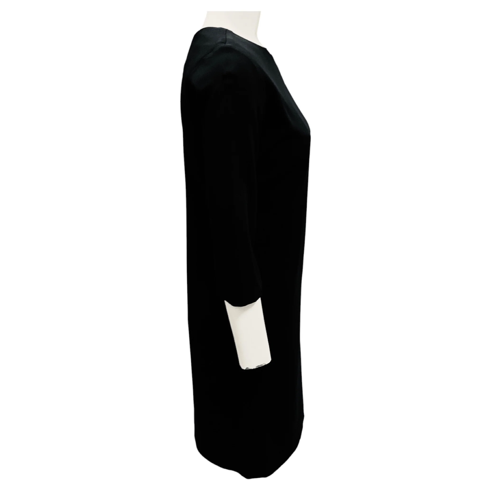 Nellie Partow Black Zipper Detail Stretch Crepe Dress - Image 2