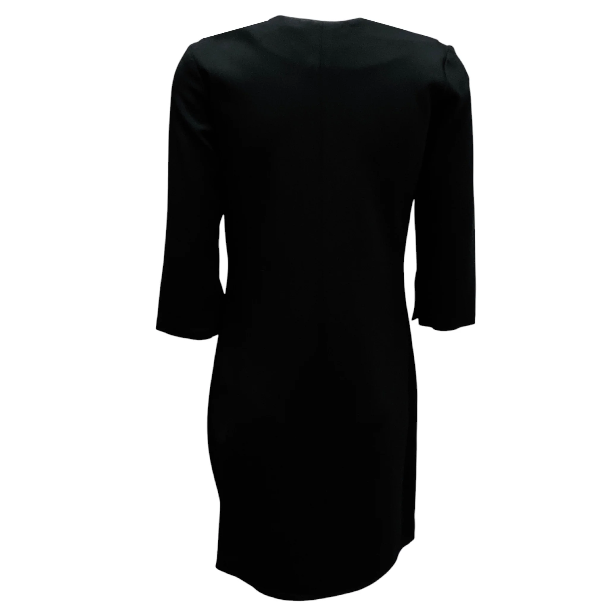 Nellie Partow Black Zipper Detail Stretch Crepe Dress - Image 3