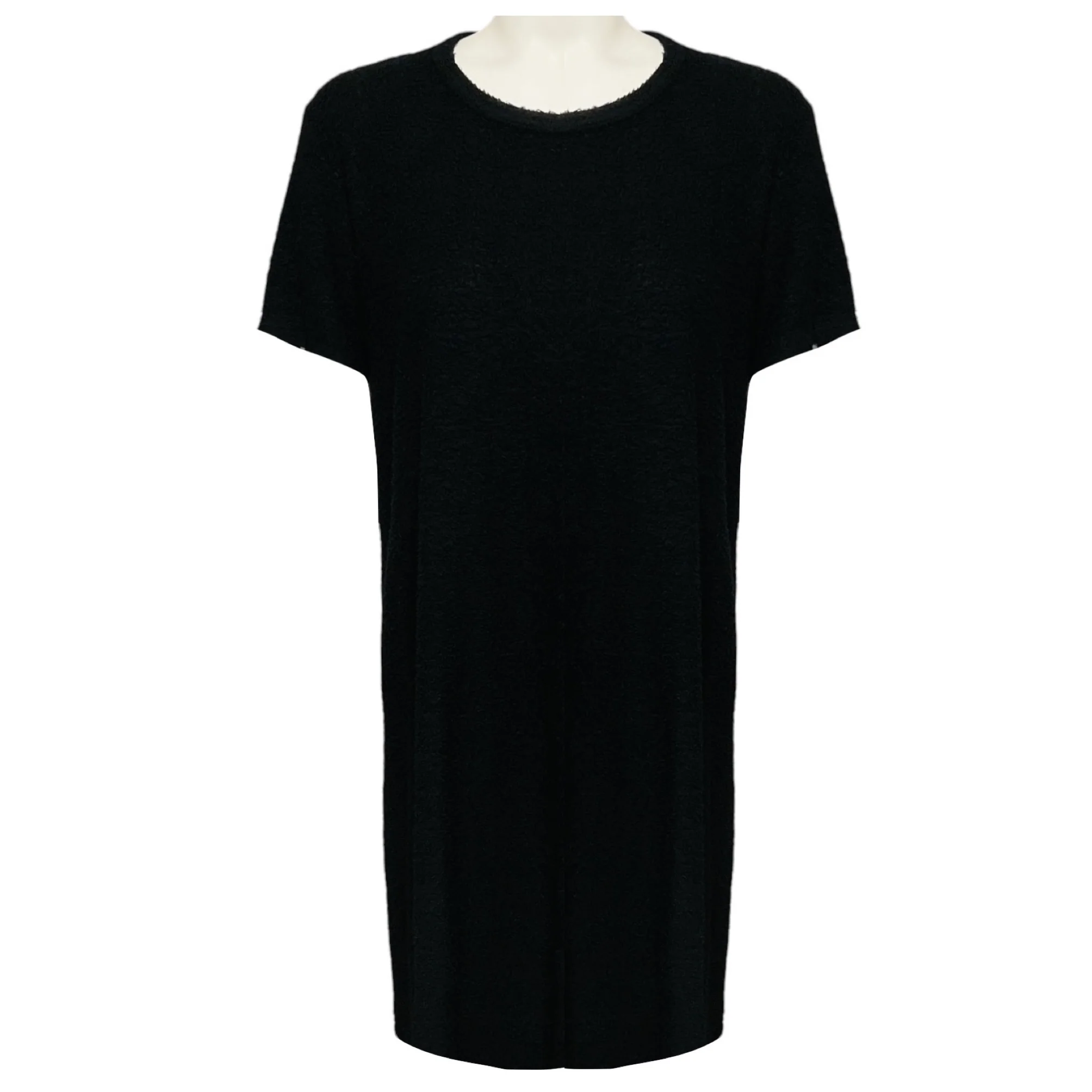 Noir Kei Ninomiya by Comme des Garcons Black Short Sleeved Boucle Knit Midi Dress